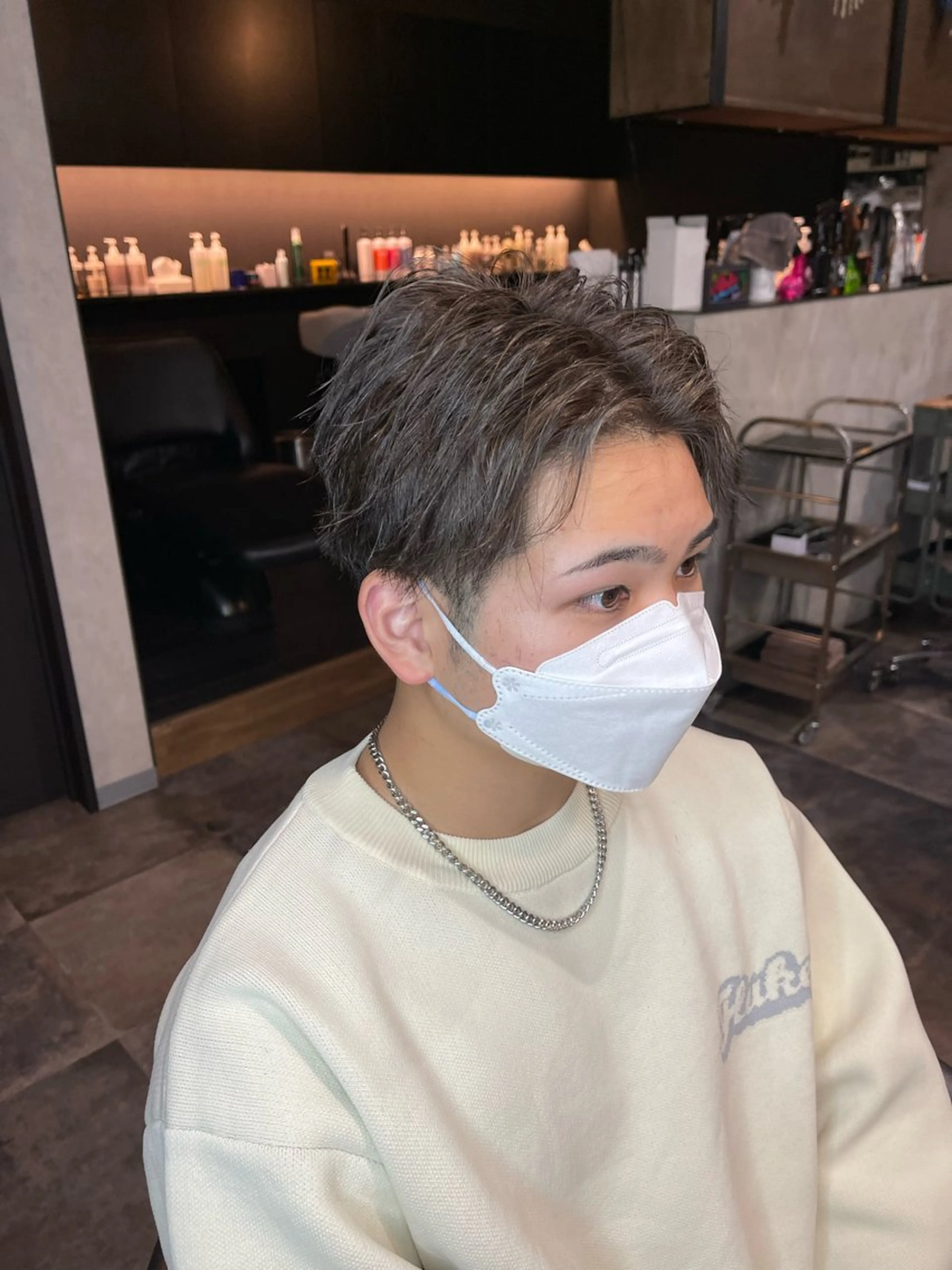 ショート カラー メンズ メンズハイライト ハイライトカラー ハイライト Felice Erikaのヘアスタイル