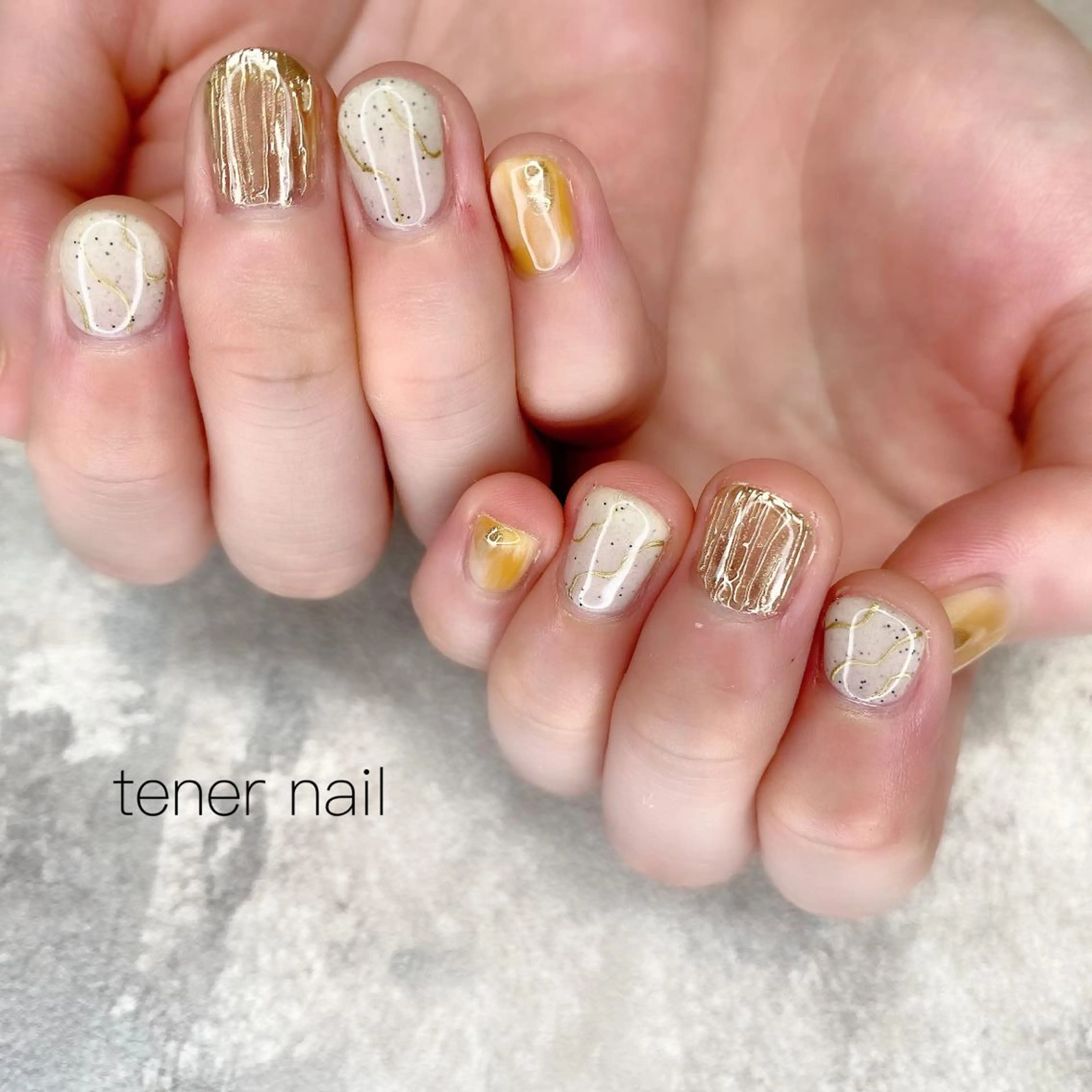 ネイル 黄色 テネルネイル tener nailのネイルデザイン