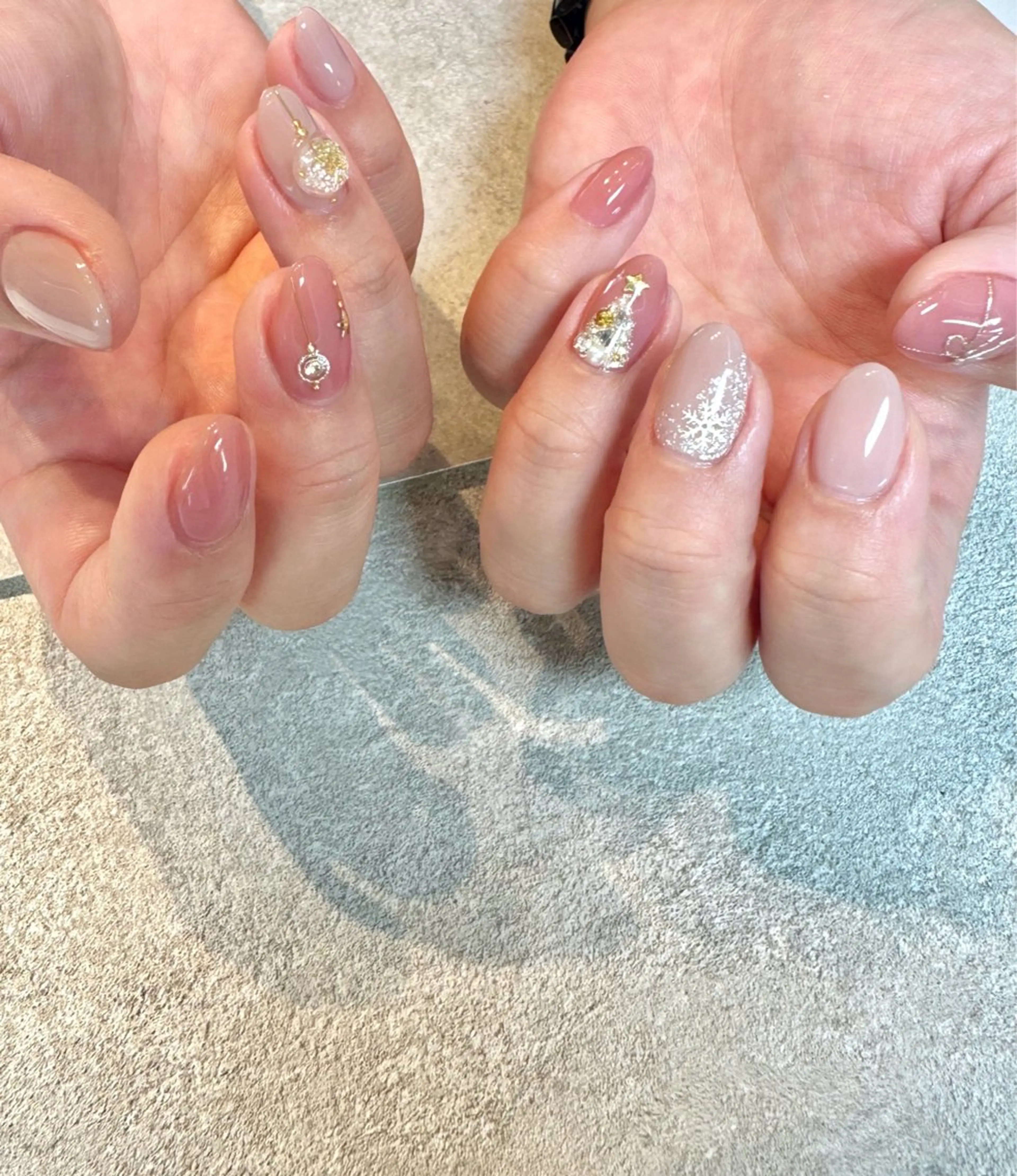 ネイル 冬ネイル クリスマス ハンドネイル Baden Nail ﾊﾞ-ﾃﾞﾝ ﾈｲﾙのネイルデザイン