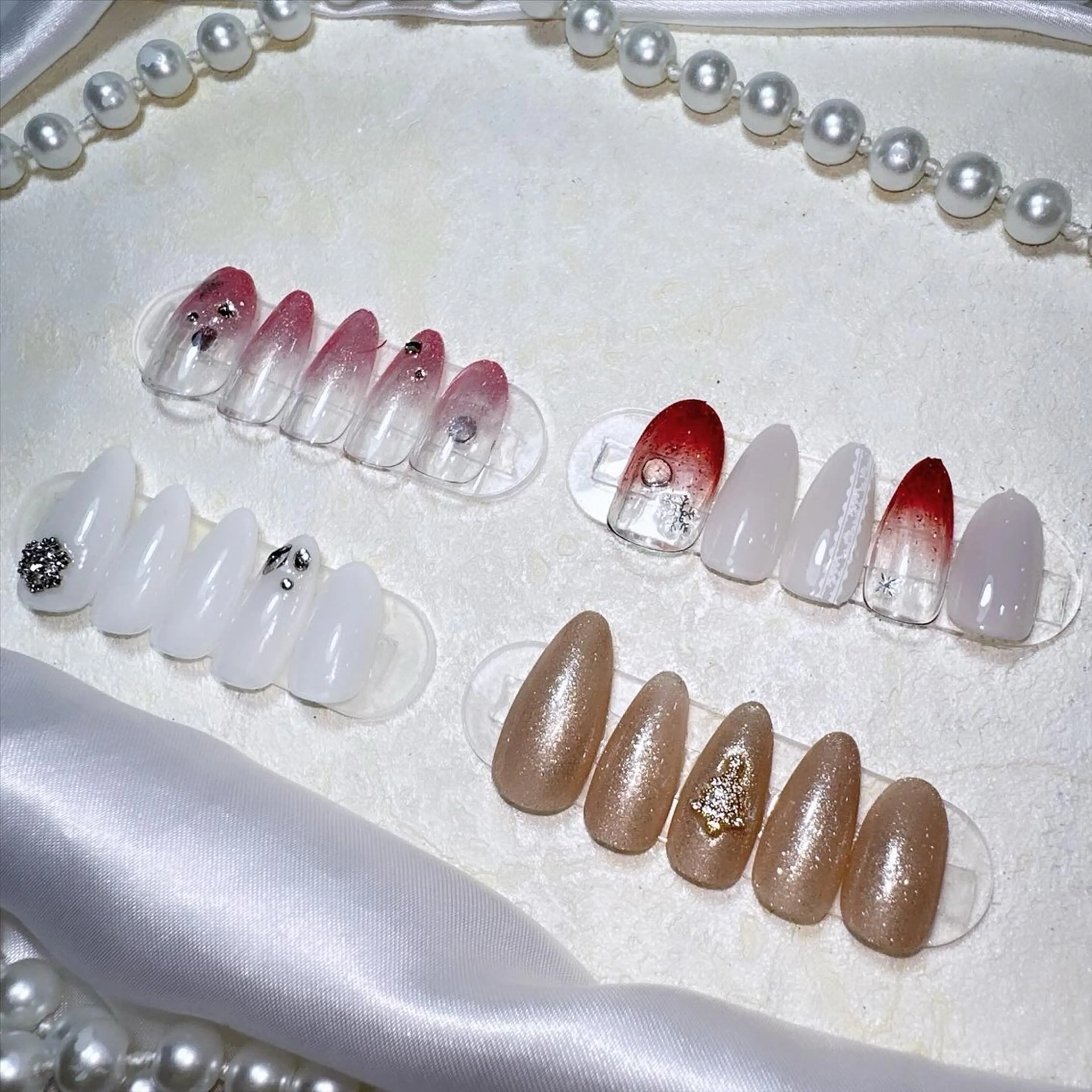 ネイル アートネイル フラッシュネイル フレンチネイル ジェルネイル ガラスフレンチ ハンドネイル You&Me Miyuのネイルデザイン