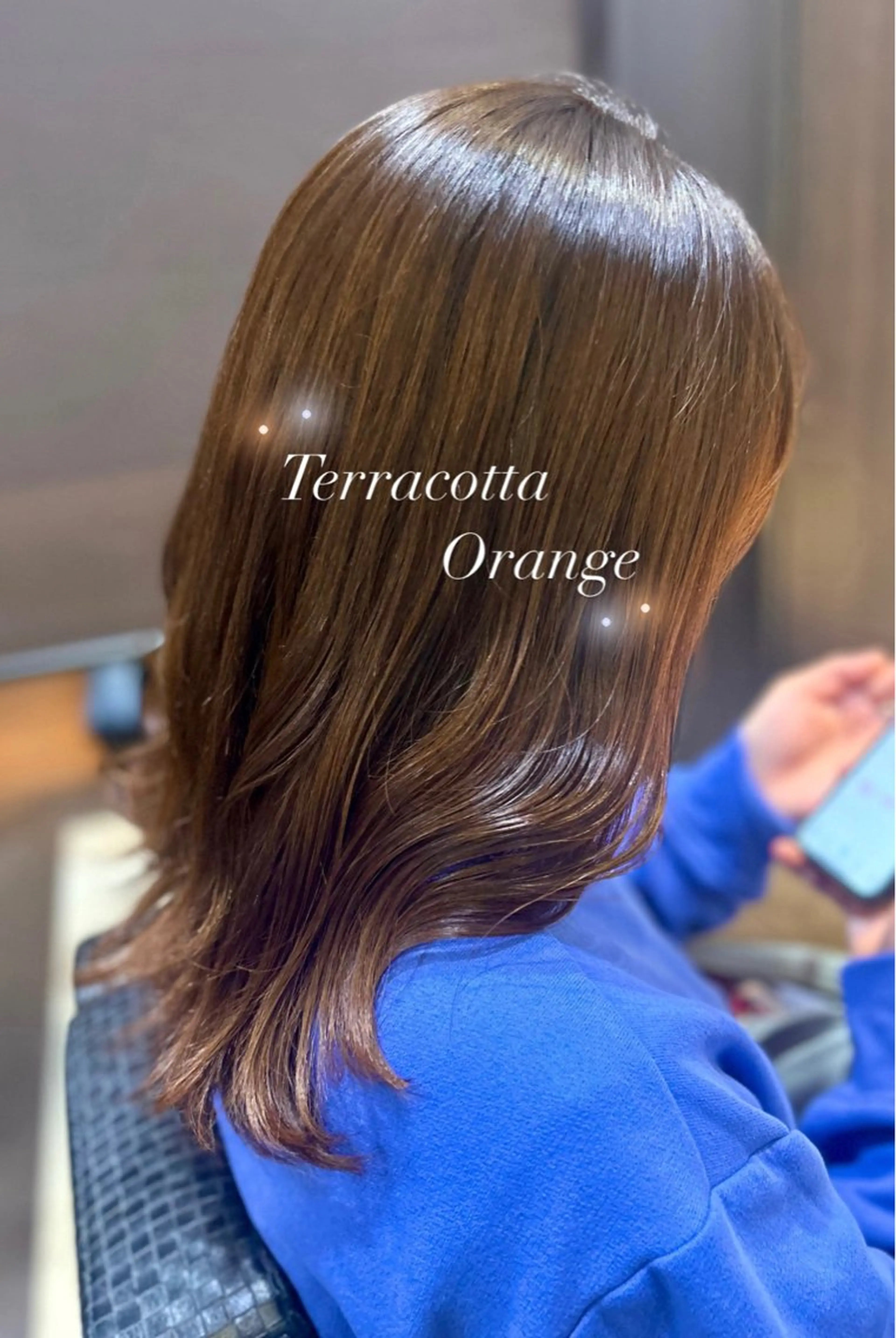 カラー ブラウンカラー オレンジ テラコッタ ⭐️似合わせアップ ⭐️並木奏絵のヘアスタイル