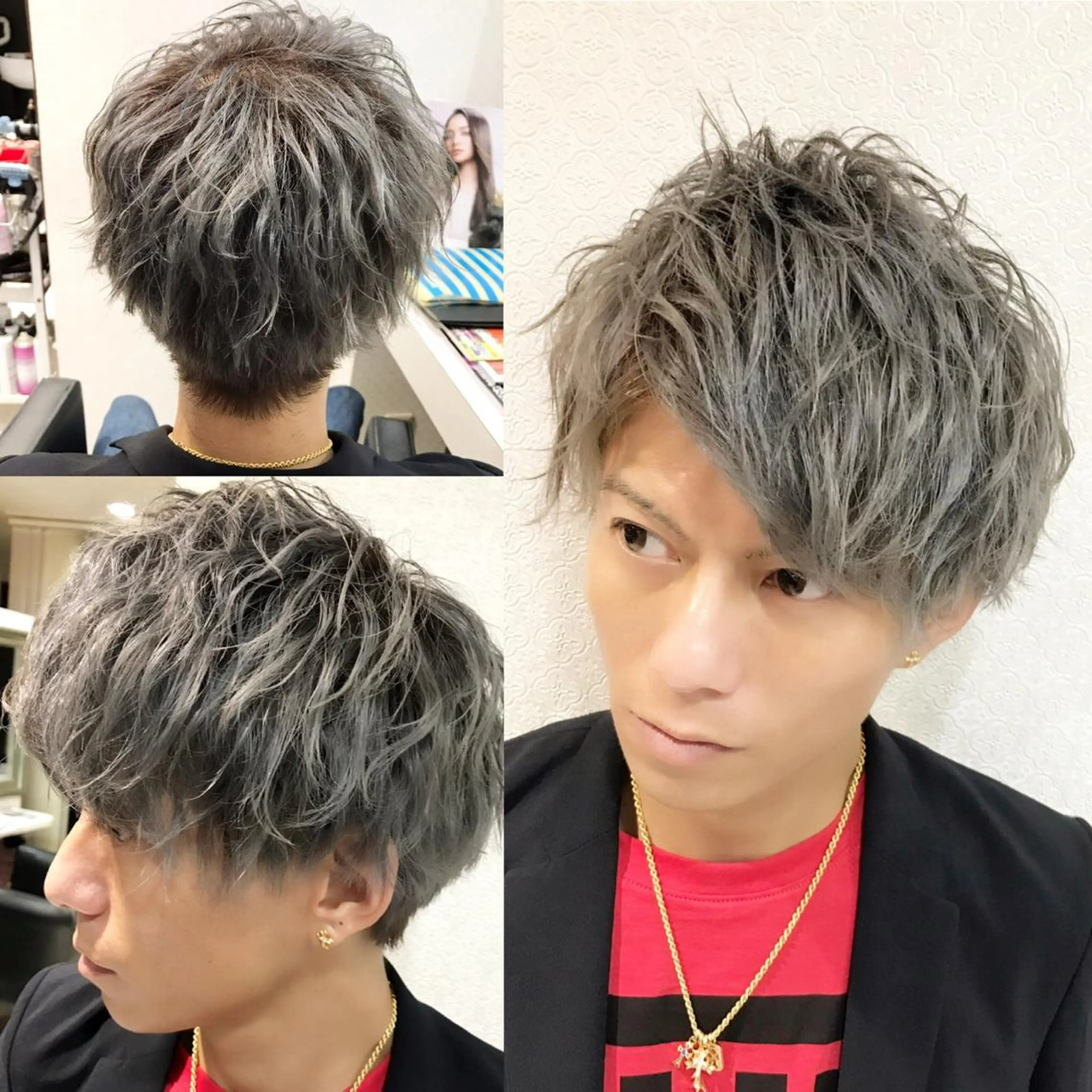 ショート カラー メンズ メンズブリーチ ブリーチ ヘアカラー トリートメント ✨jewel✨ naokiのヘアスタイル