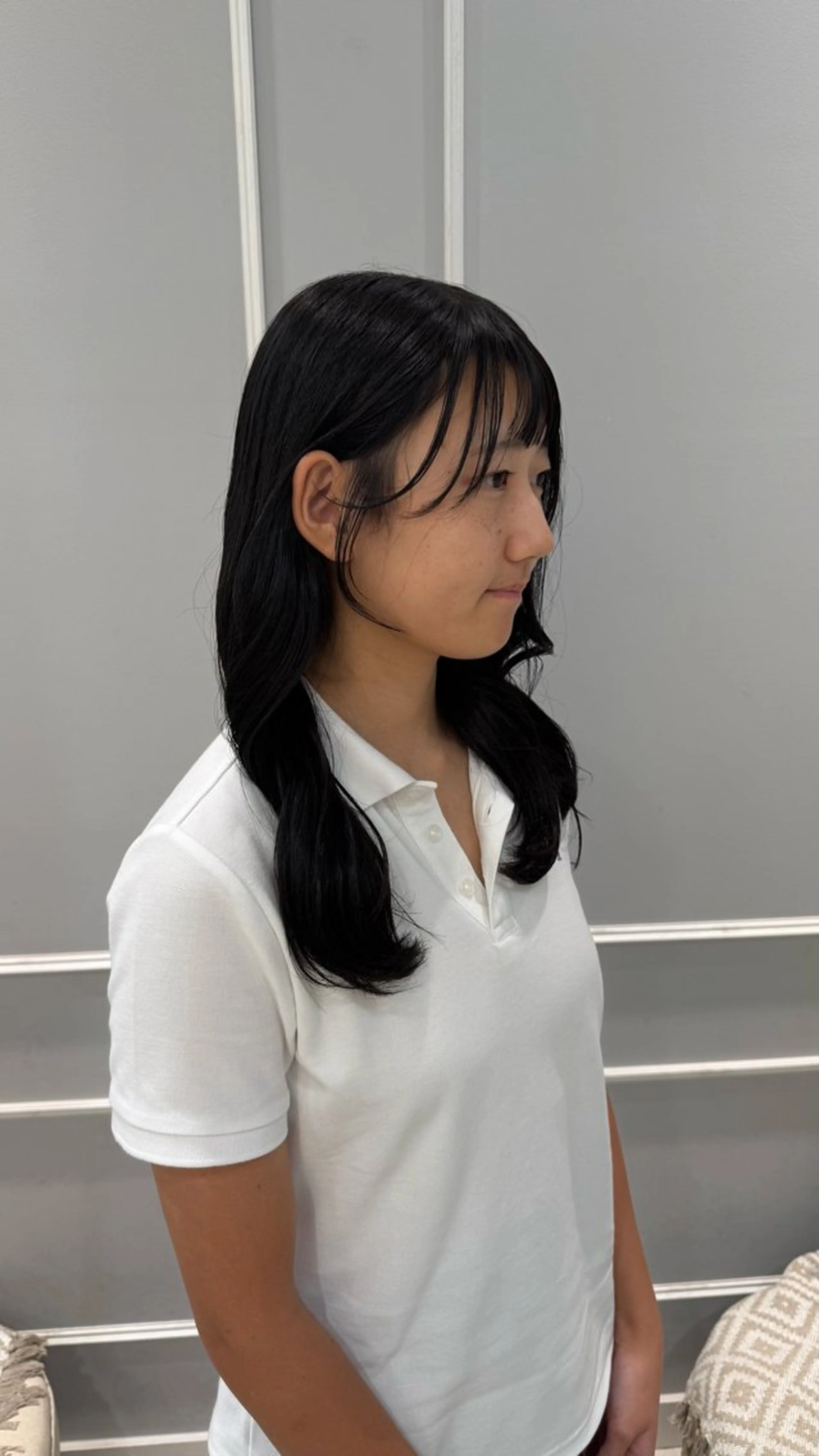 セミロング 顔周りカット 韓国風ヘア 銀座/🎀 𝑹𝒖𝒂𝒏🎀のヘアスタイル