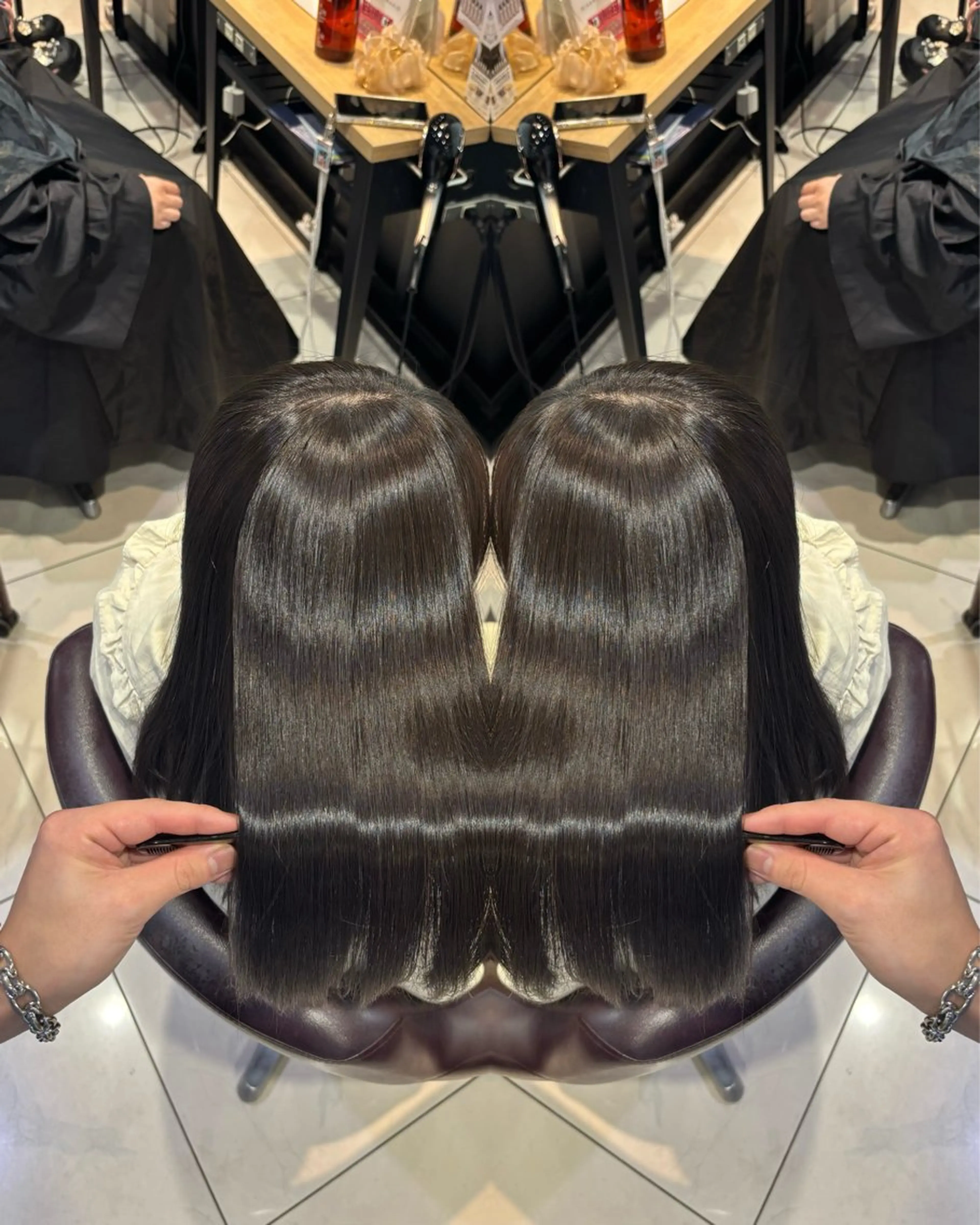 ロング カラー カット ヘアカラー トリートメント 🩵レイヤー✖︎ 髪質改善🩵リョウヤのヘアスタイル