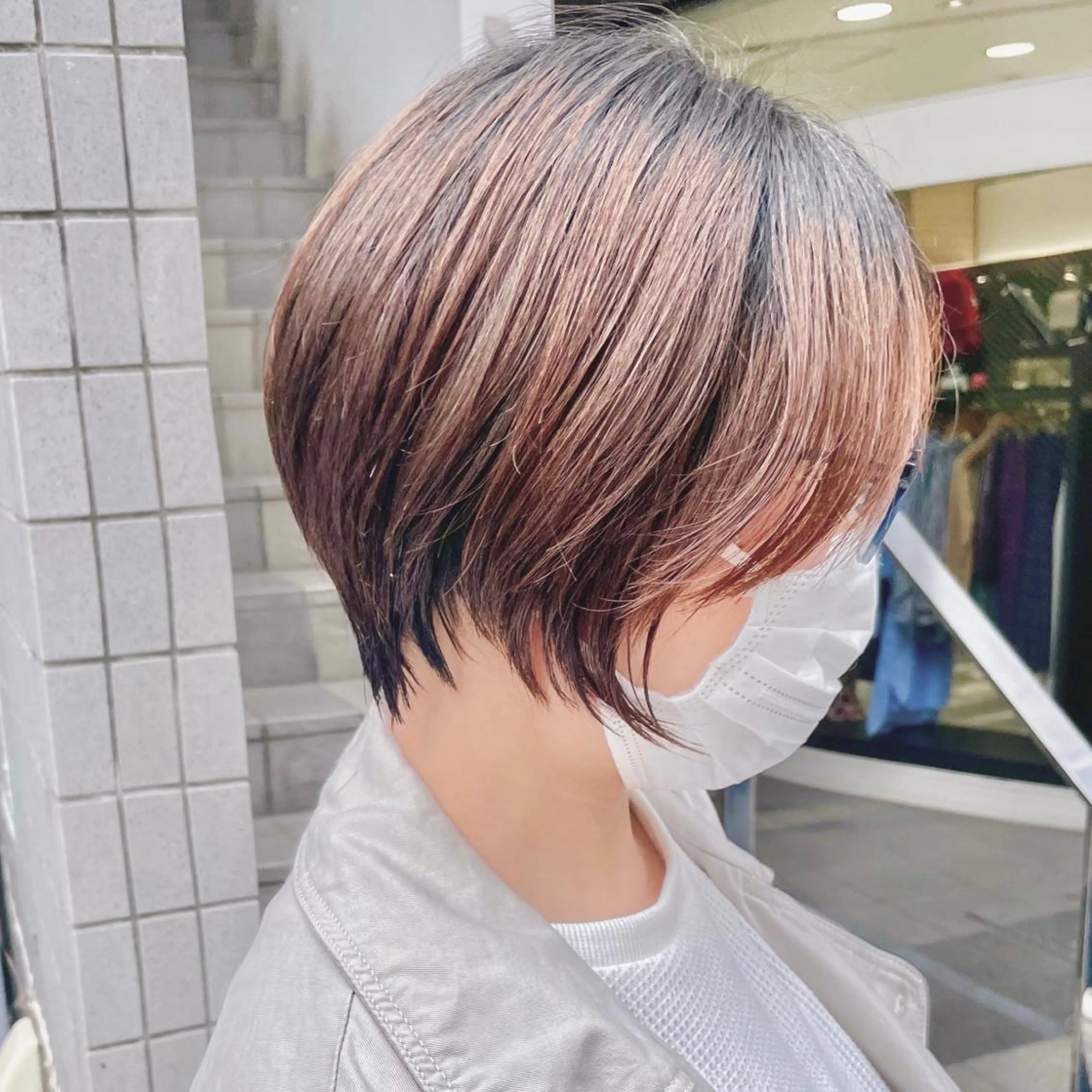 ショート カラー カット ヘアカラー トリートメント ショート/ボブ/ 透明感カラー/ほのかのヘアスタイル