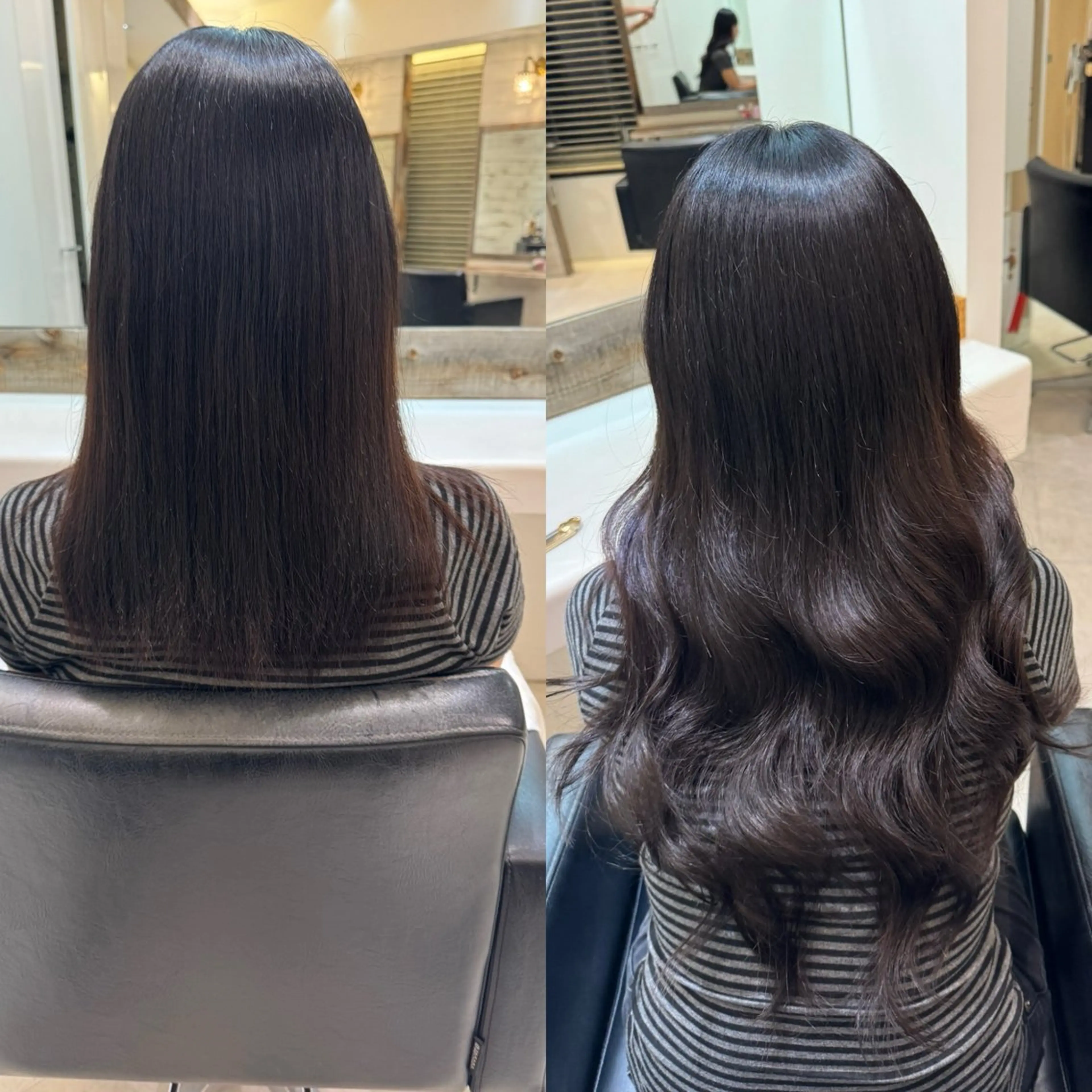 ロング シールエクステ エクステ 韓国風ヘア ロング 濱川響太レディース カットモデルのヘアスタイル