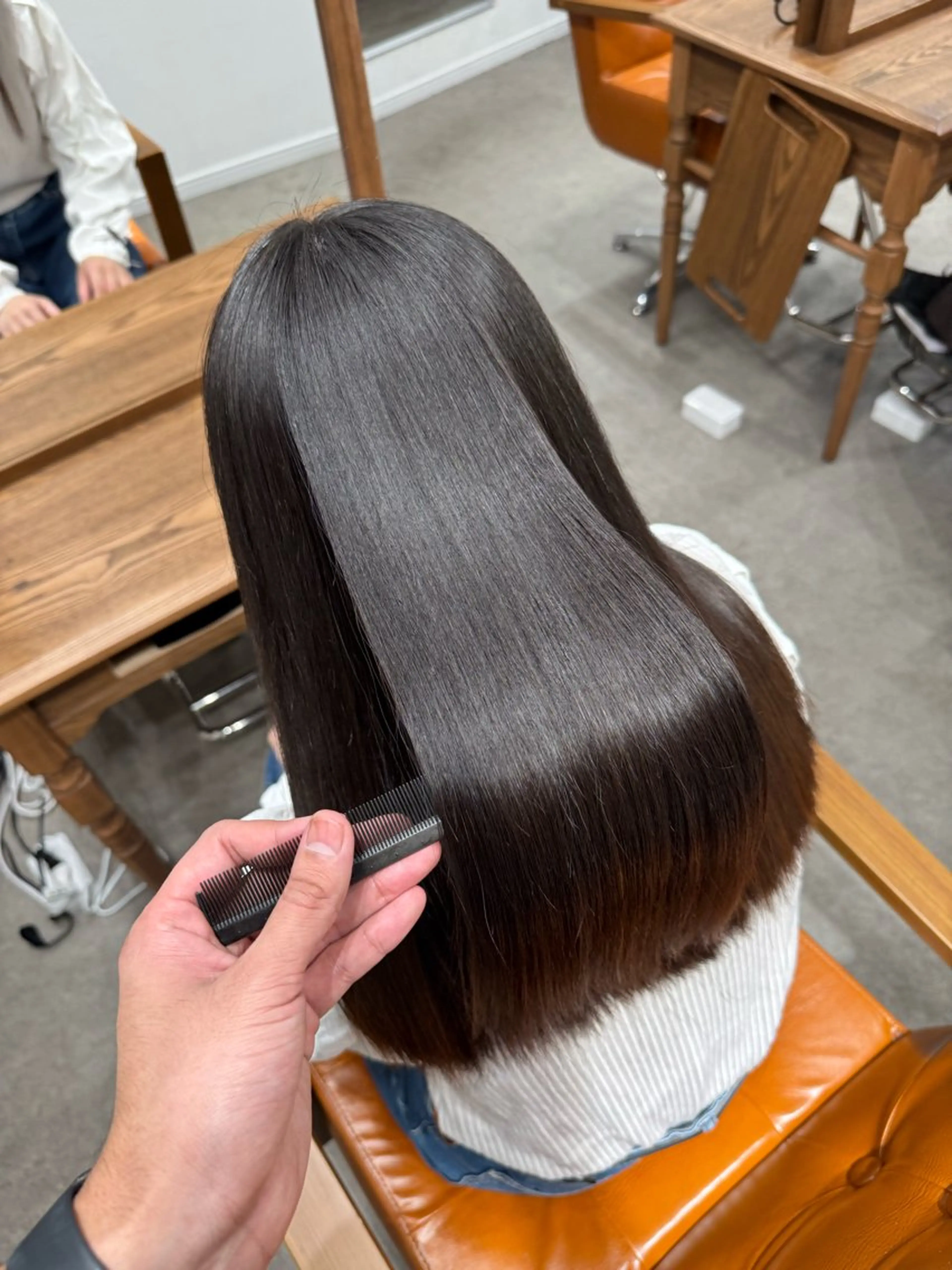 ロング カット 縮毛矯正 トリートメント 髪質改善縮毛✨ 泉谷彪芽のヘアスタイル