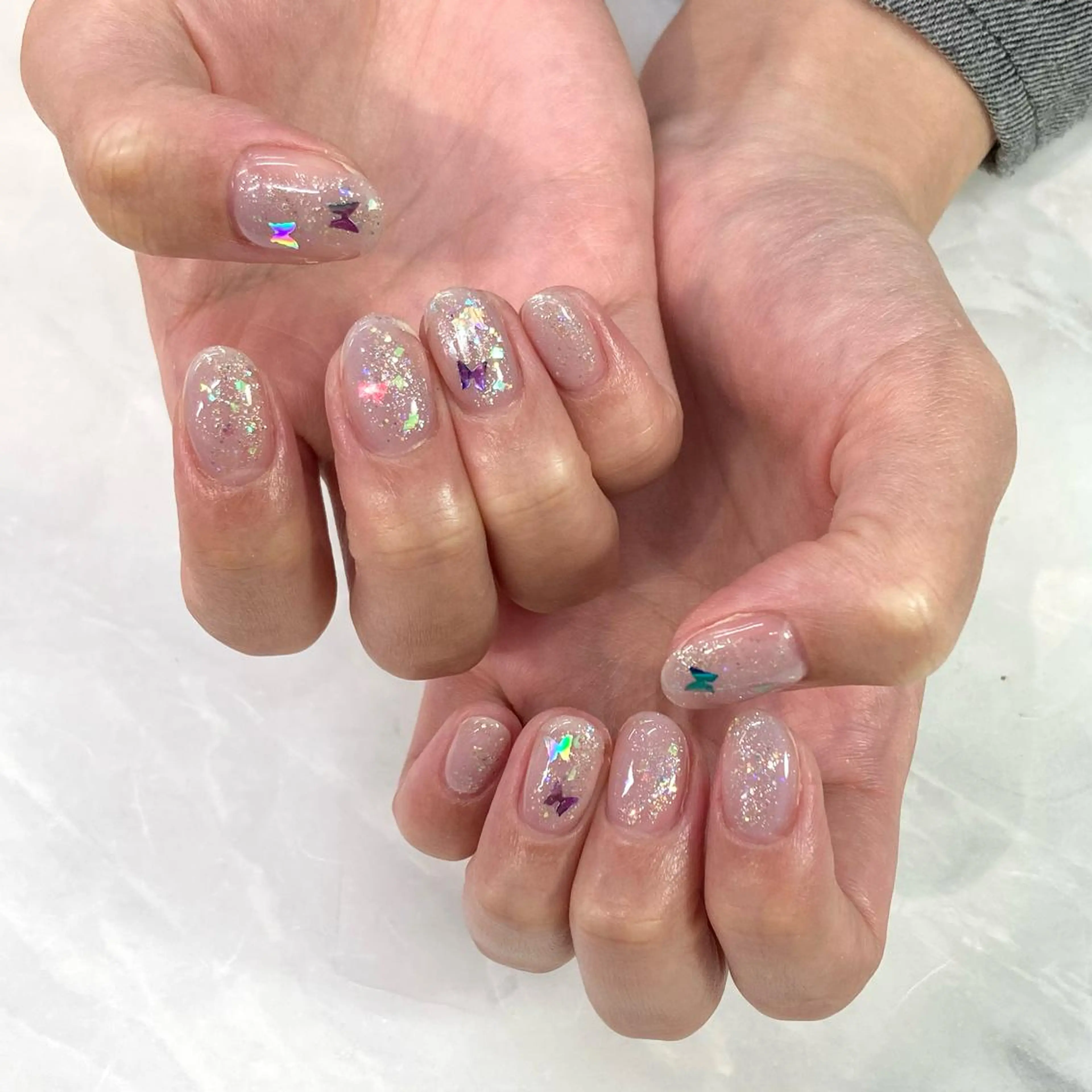 ネイル ホログラムネイル KODA308 Saoriのネイルデザイン