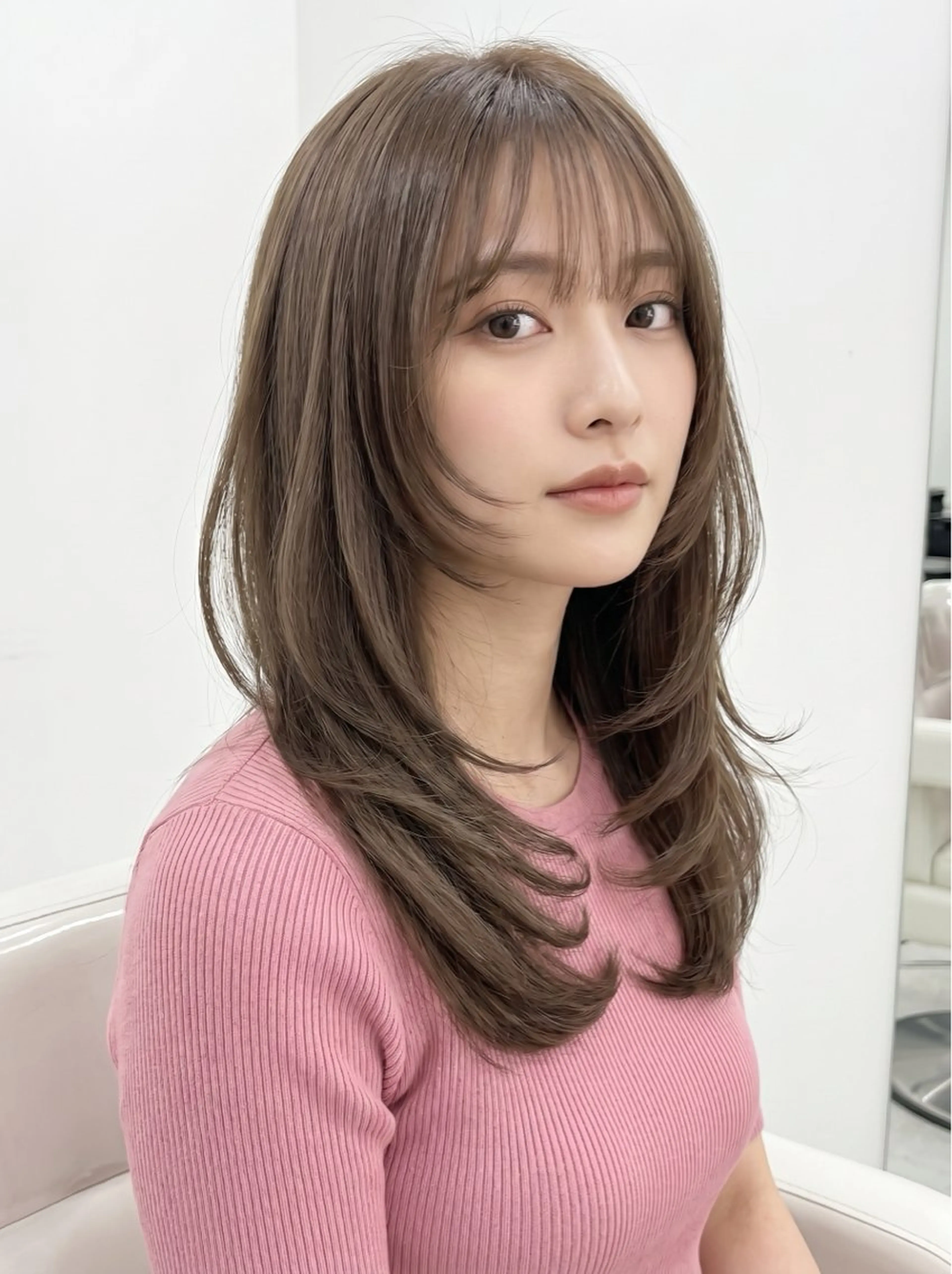 セミロング カット ヘアカラー トリートメント ALLY 原宿のヘアスタイル