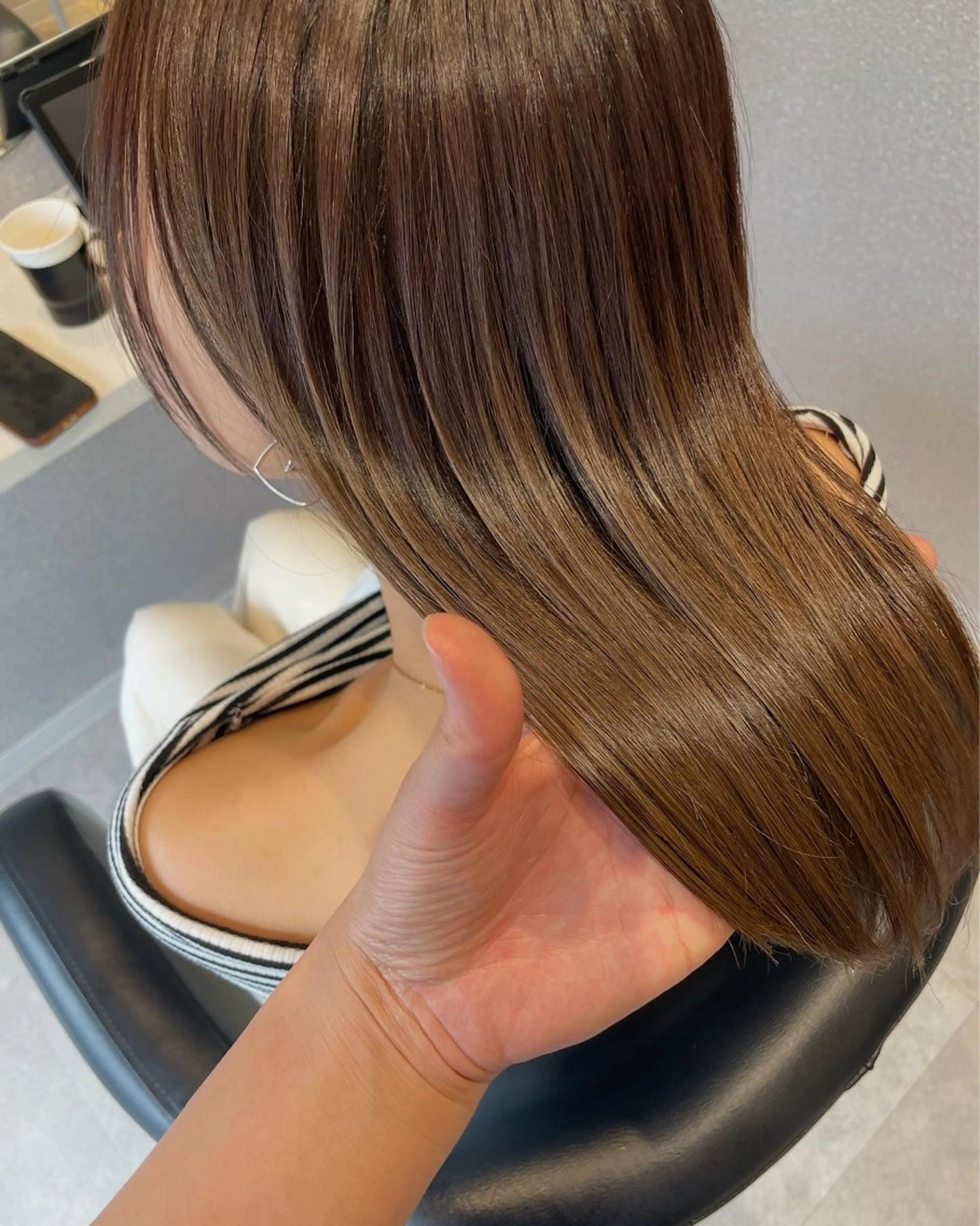 ミディアム カラー アクアカラー ベージュカラー オリーブベージュ 髪質改善 トリートメント ヘアカラー トリートメント 女性リピ90%🍨 🩷佐藤みずきのヘアスタイル
