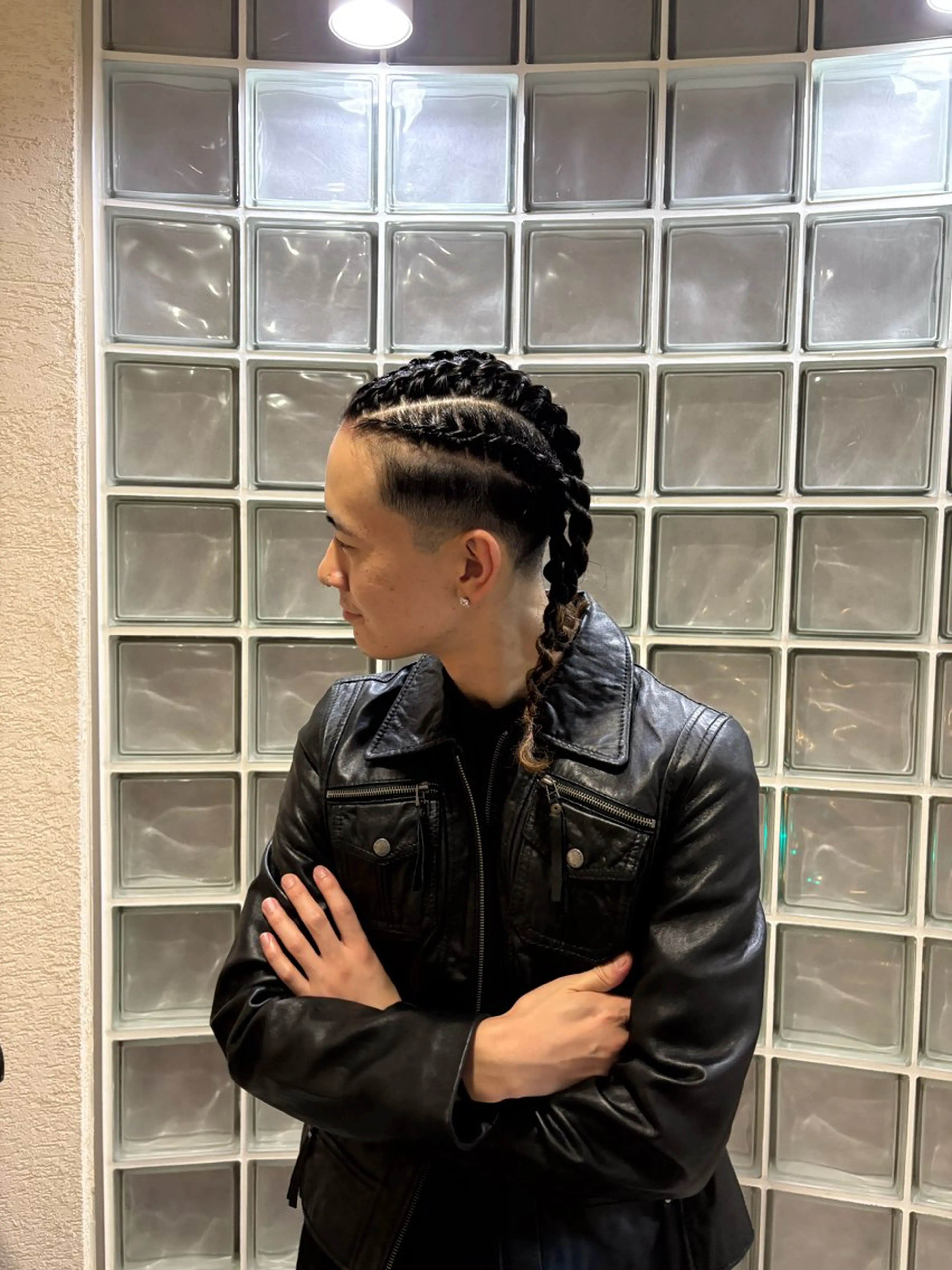 セミロング パーマ メンズ ハイトーン/レイヤー /瀬川琴音のヘアスタイル