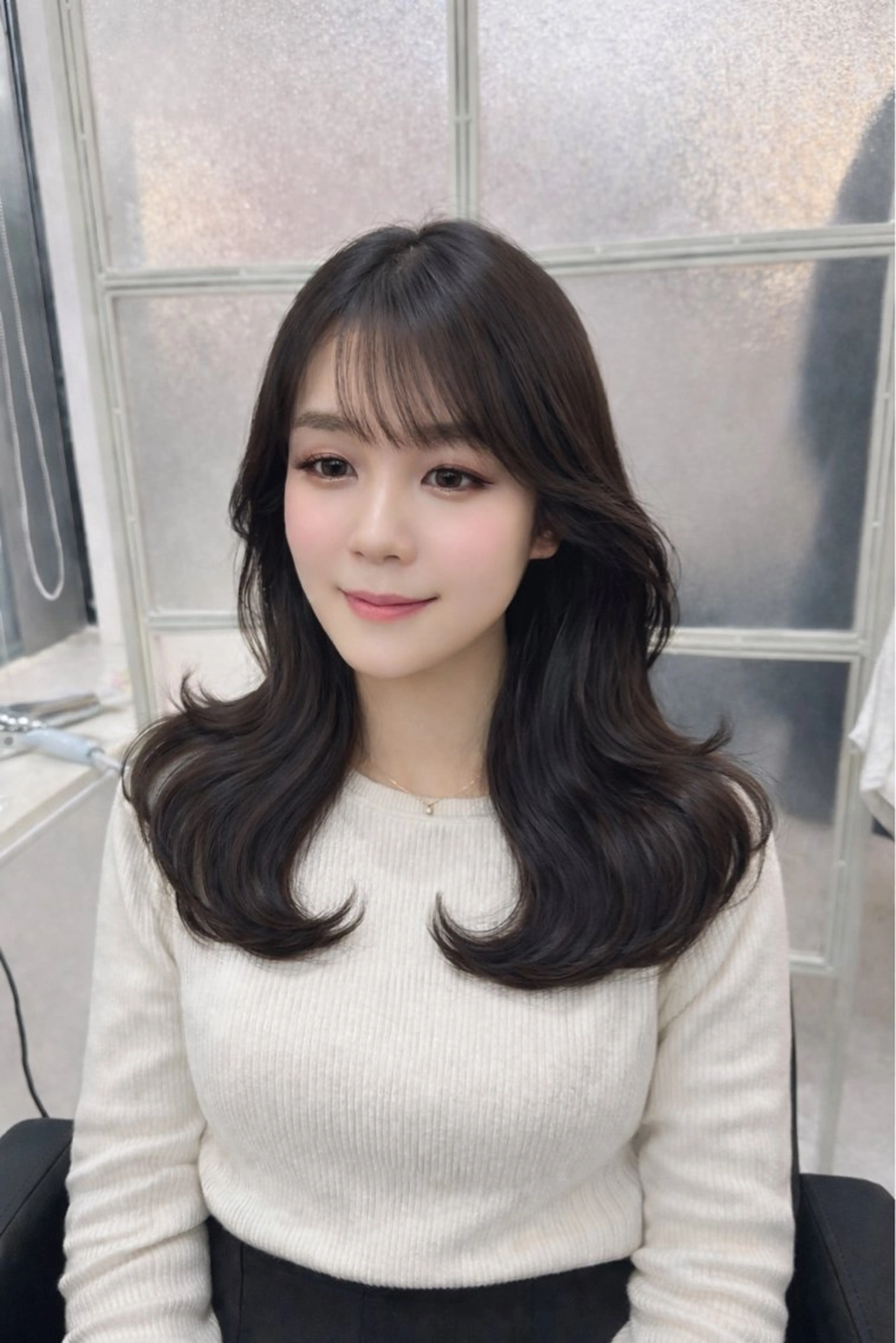 セミロング アッシュ アッシュグレー アッシュグレージュ MAHO/透明感カラ ー/髪質改善🍒のヘアスタイル