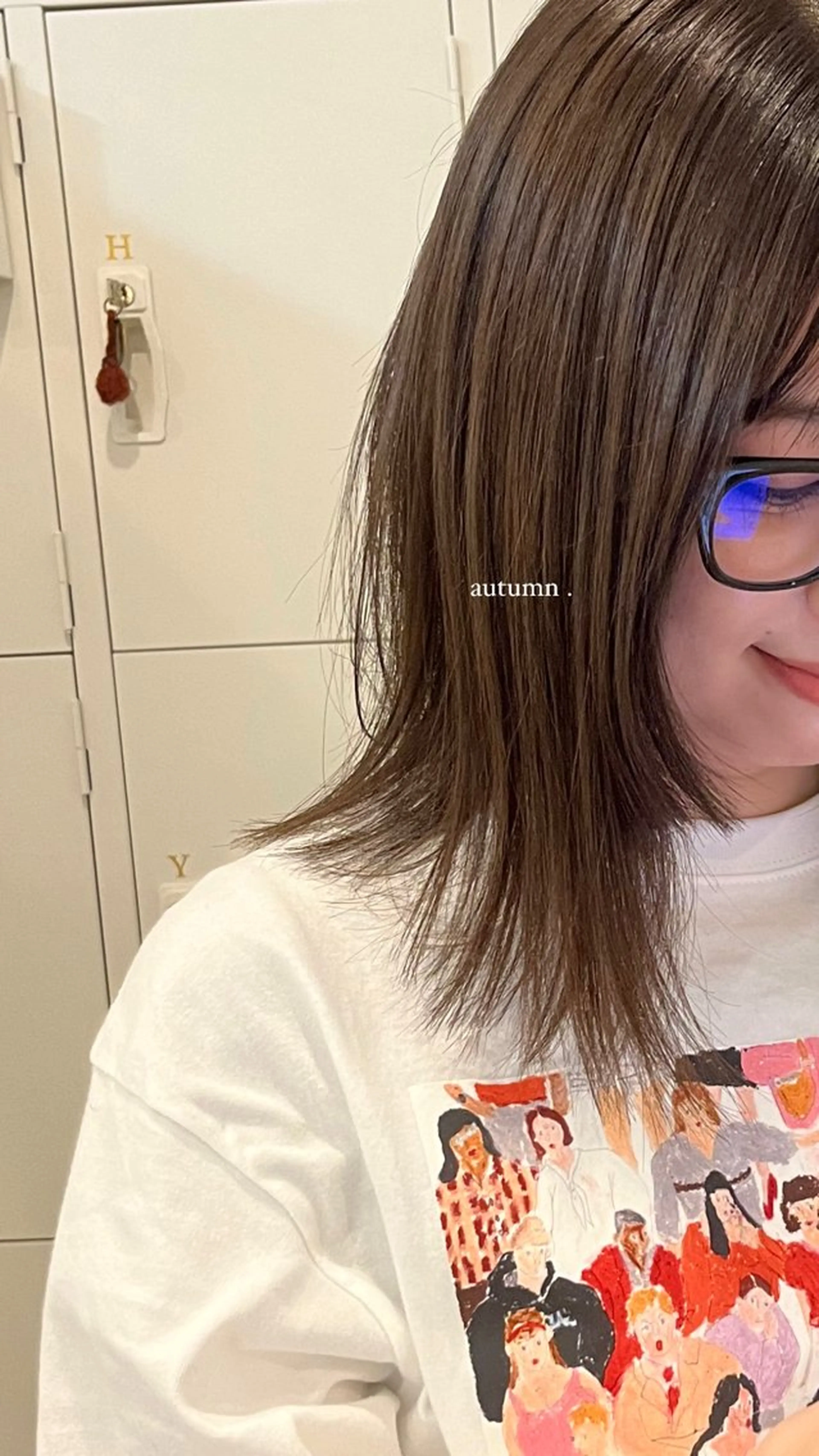 ミディアム カラー フクシママユ / 柔らかカラーのヘアスタイル