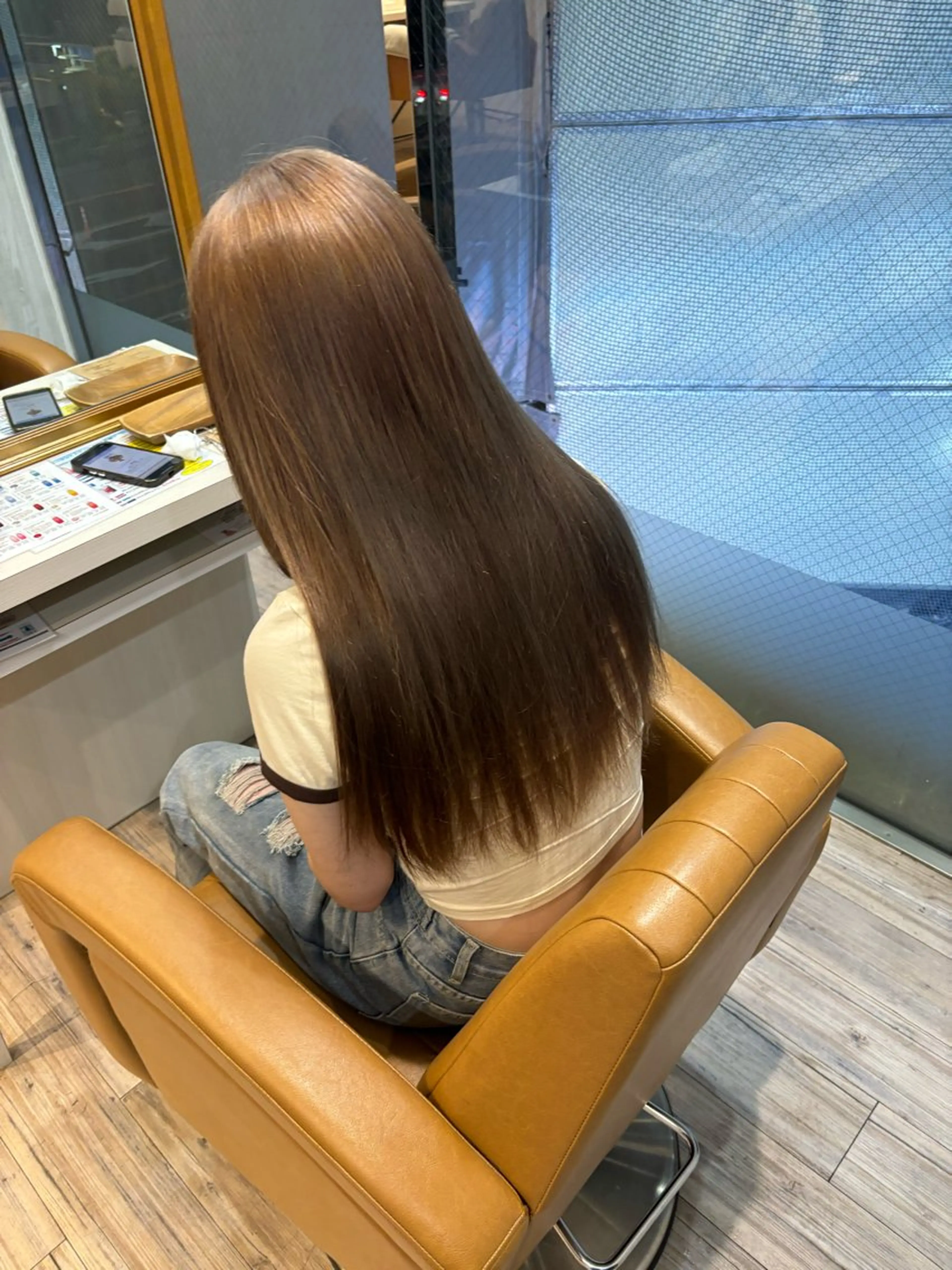 ロング カラー ヘアカラー トリートメント yui🥀/ボブ /ブリーチなしカラーのヘアスタイル