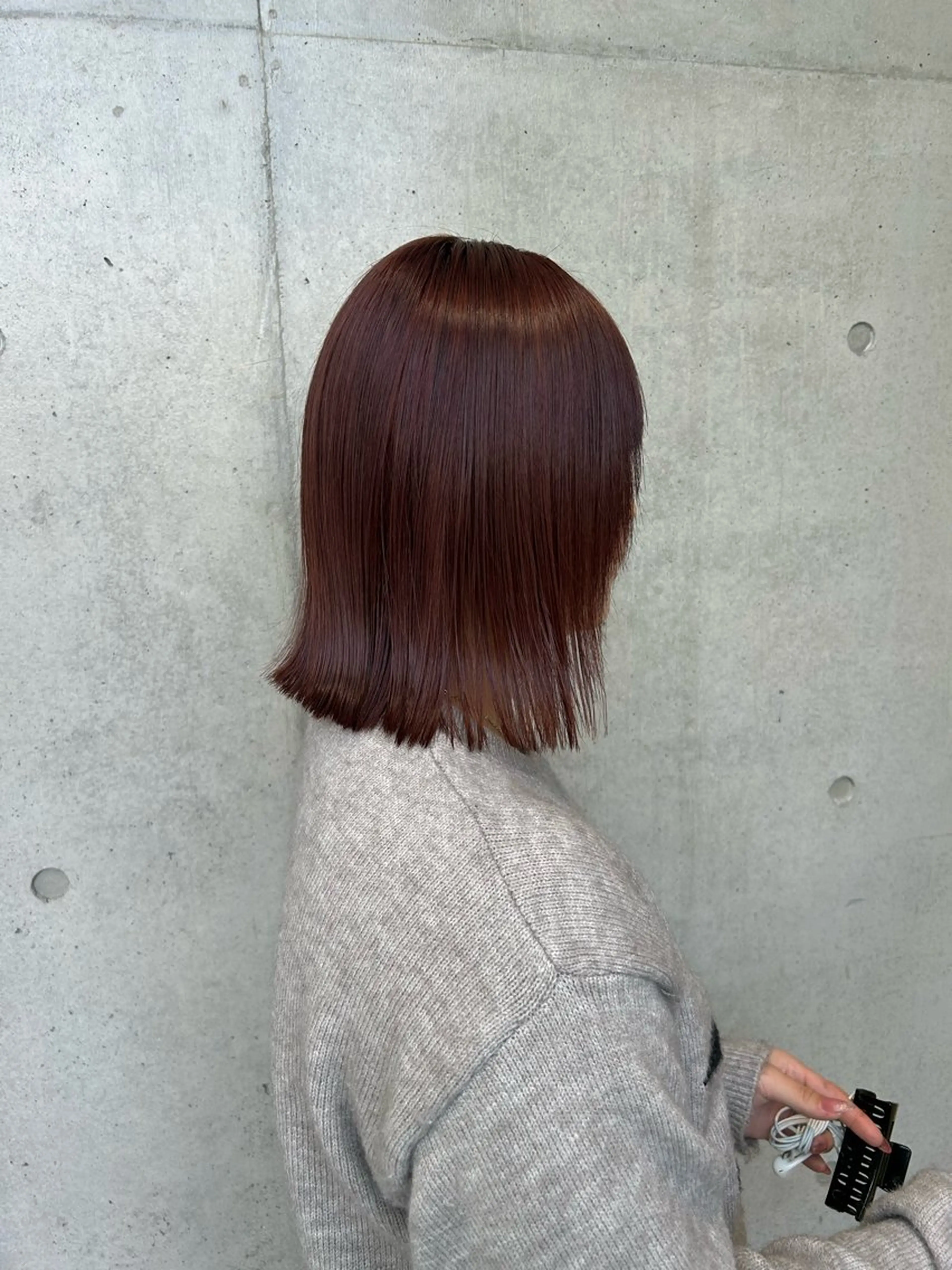 ミディアム カラー ヘアアレンジ ヘアカラー トリートメント ボブ艶モテカラー🫧 カリンのヘアスタイル