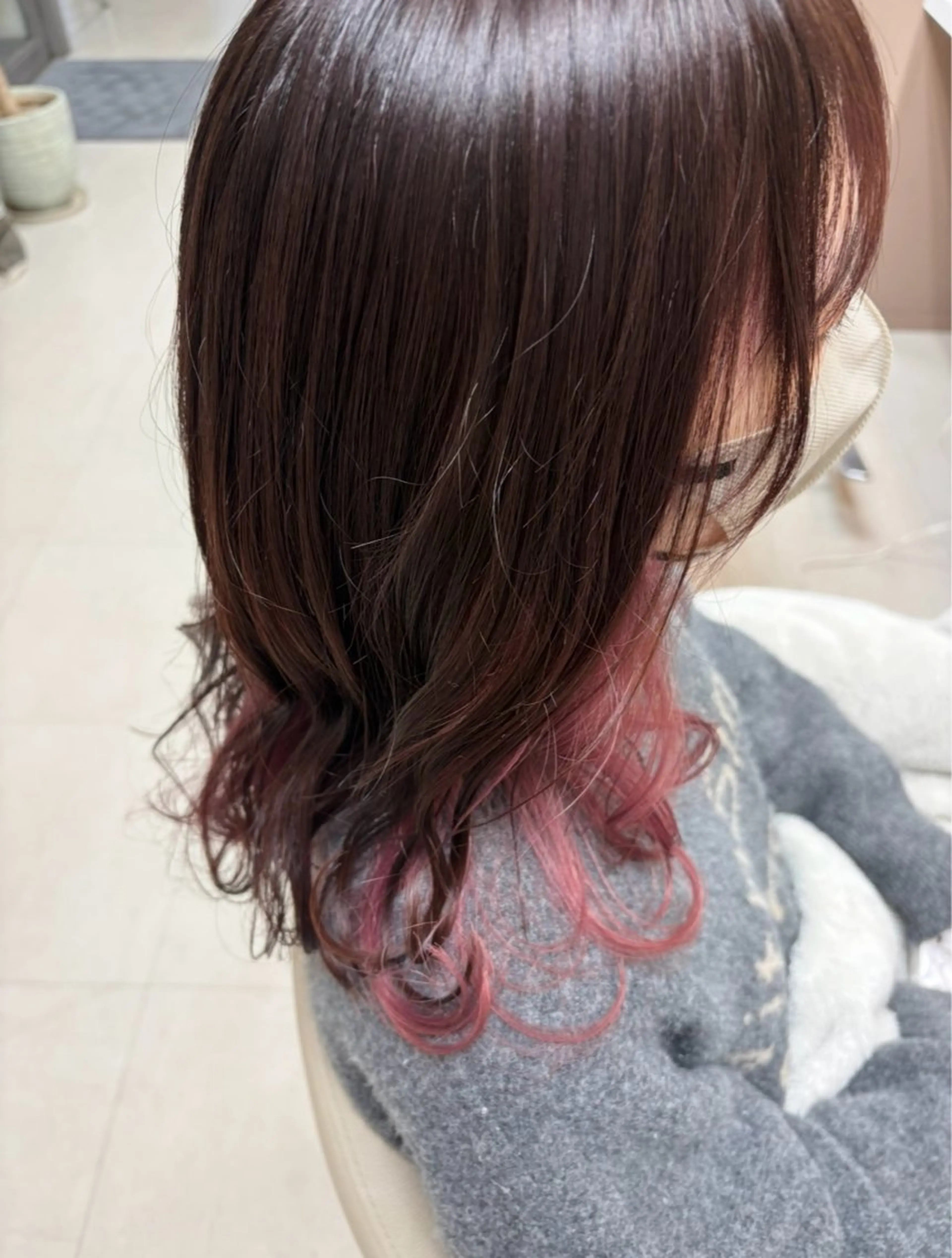 ミディアム カラー カット ヘアカラー 坂本 沙也加のヘアスタイル