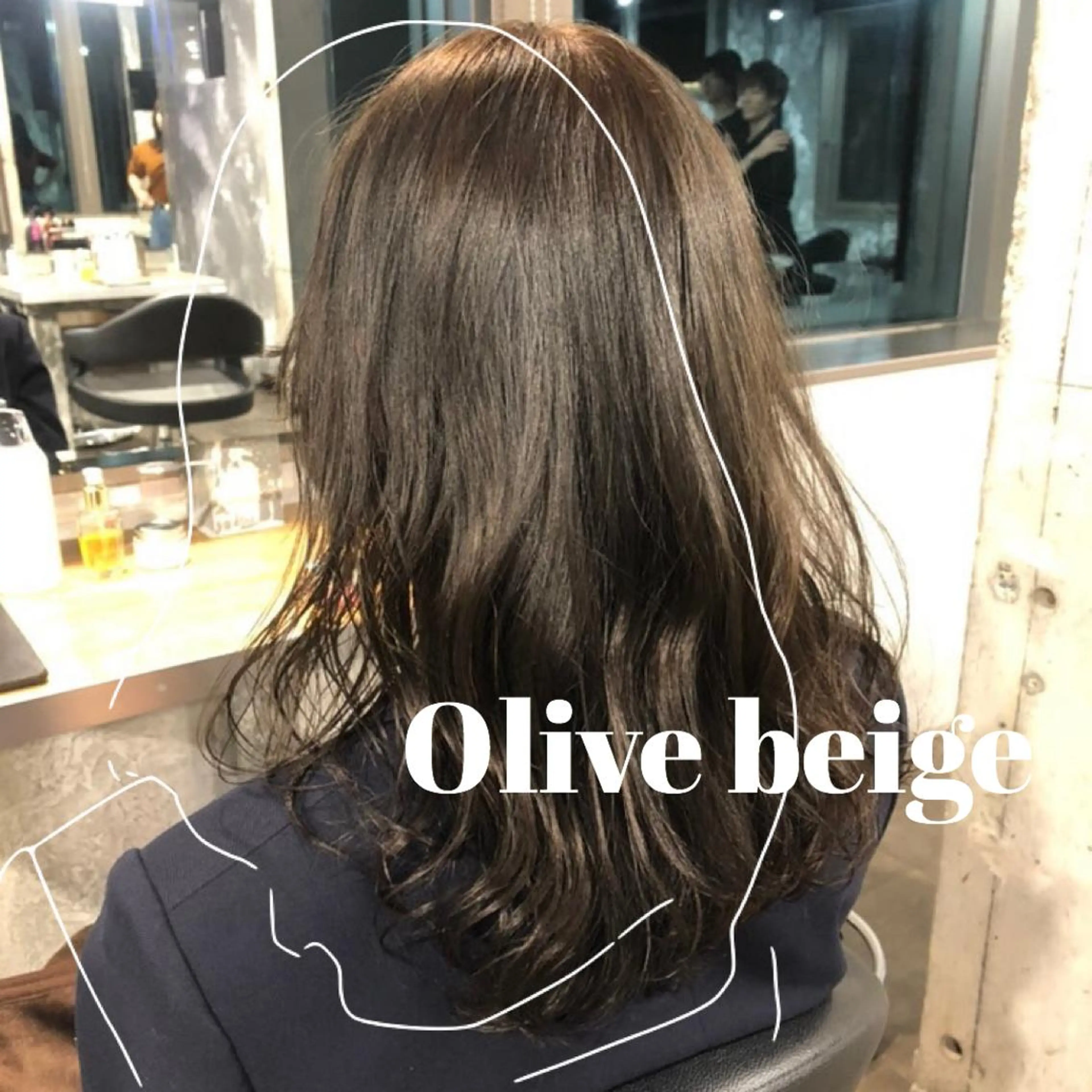 セミロング カラー ヘアアレンジ 赤味消し.髪質改善 🌿𝘠𝘜𝘙𝘐のヘアスタイル