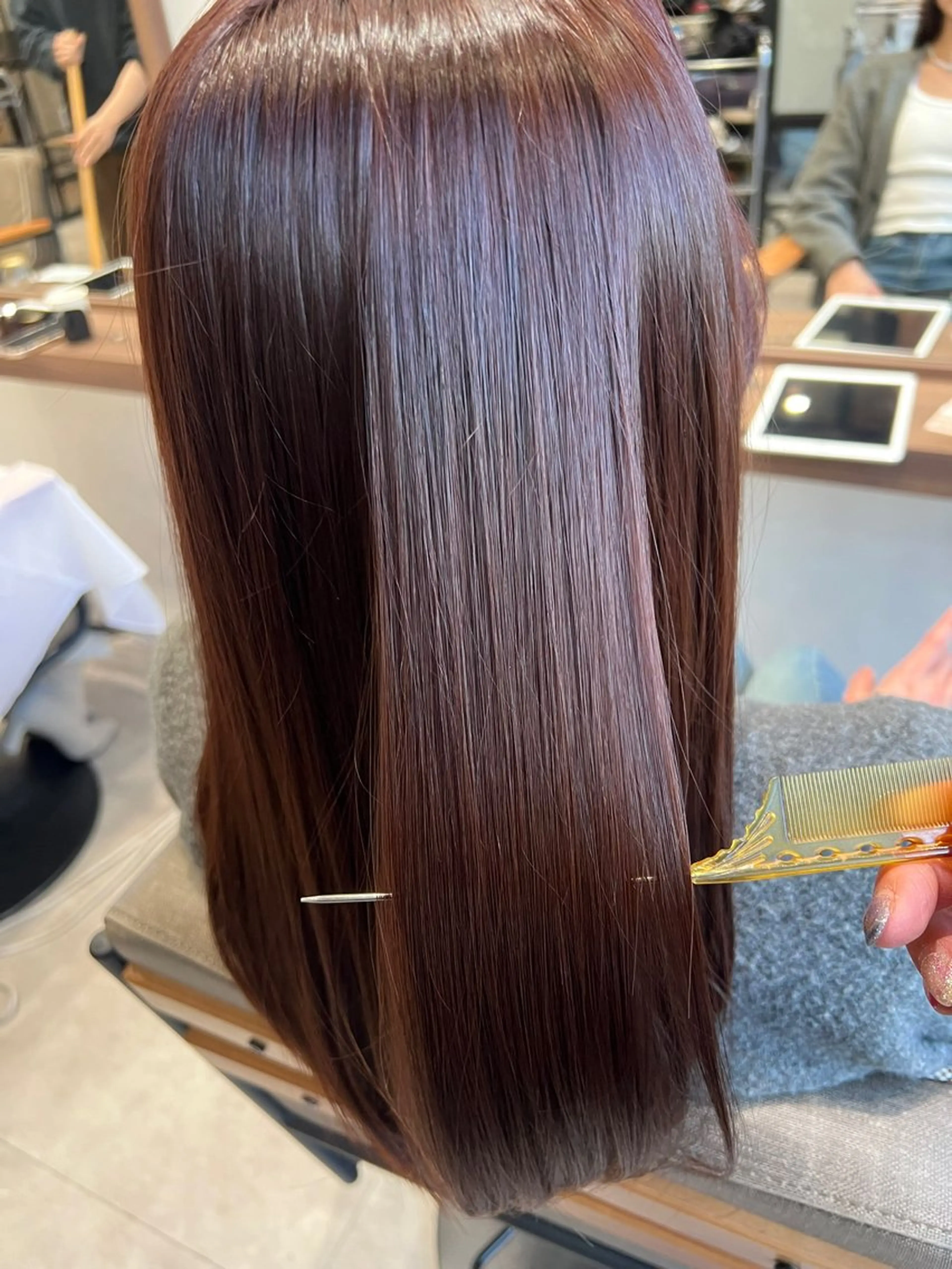 セミロング 髪質改善 カット ヘアカラー トリートメント 🍭海外ヘア/レイヤ ー/艶髪🍭舟橋瑞稀のヘアスタイル