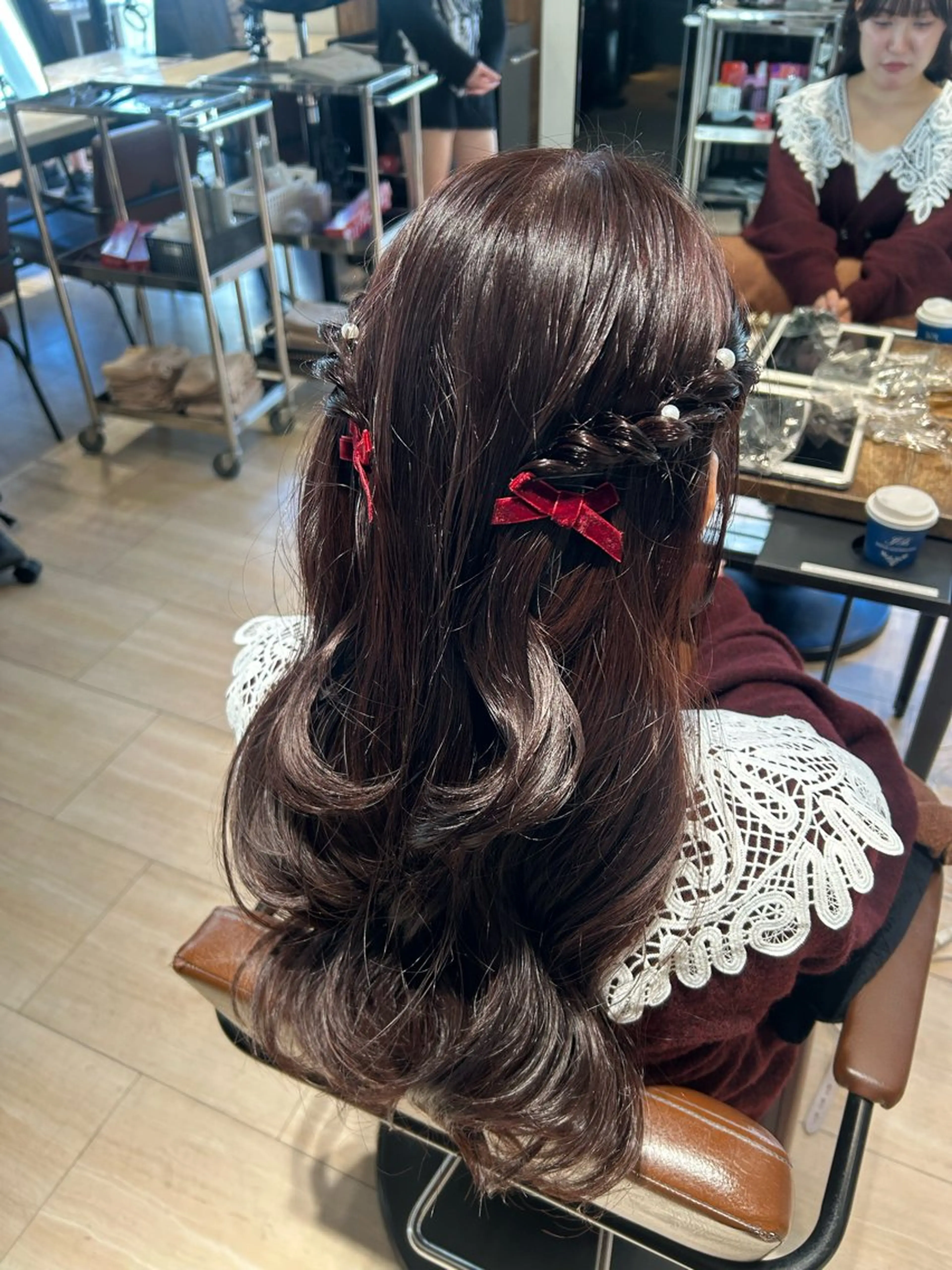 ロング ヘアセット 🎀大竹美侑／顔まわ りカット／レイヤーのヘアスタイル