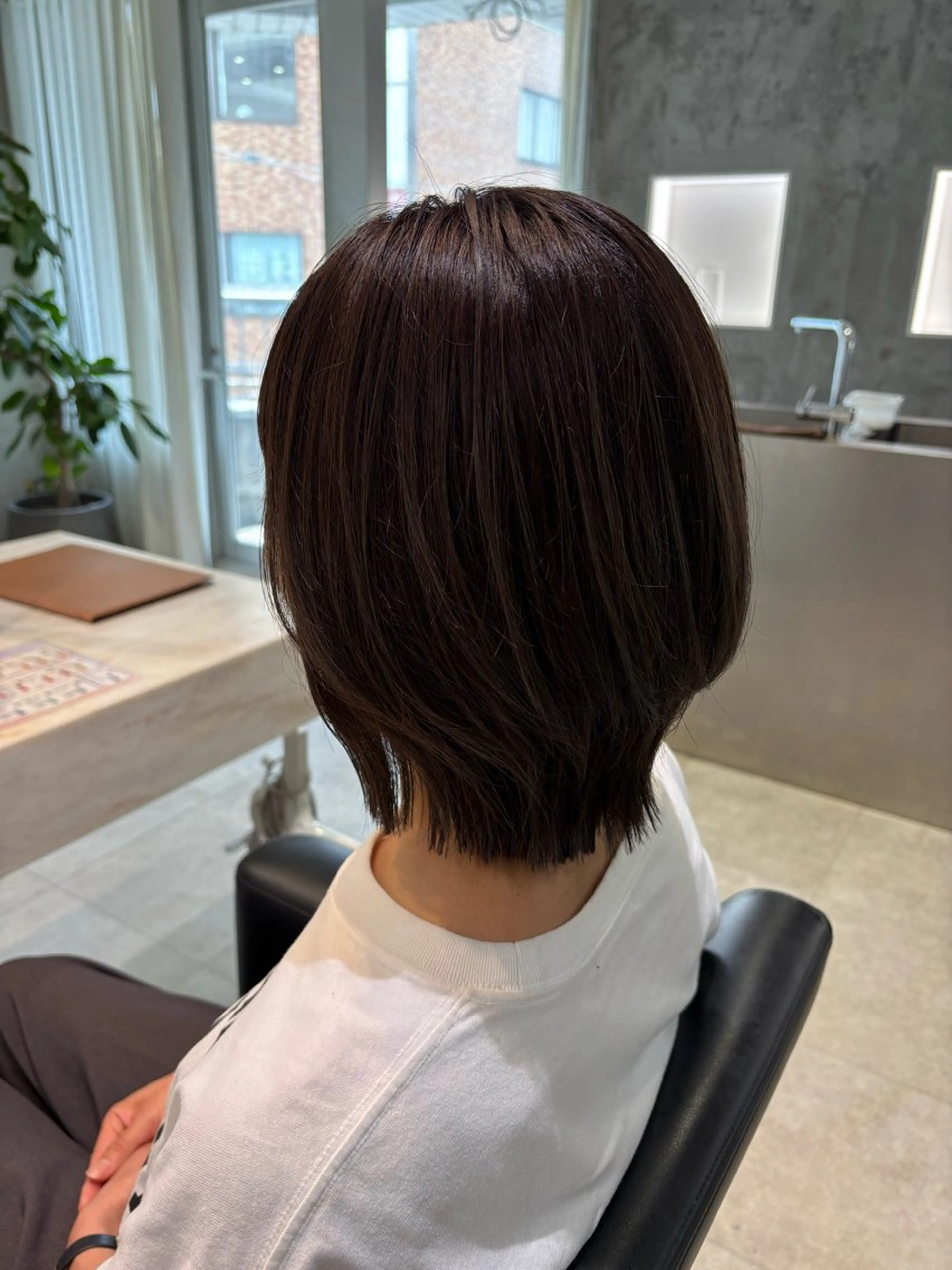 ショート カット ヘアカラー トリートメント 大人カラー✳︎ボブ 横関由美のヘアスタイル