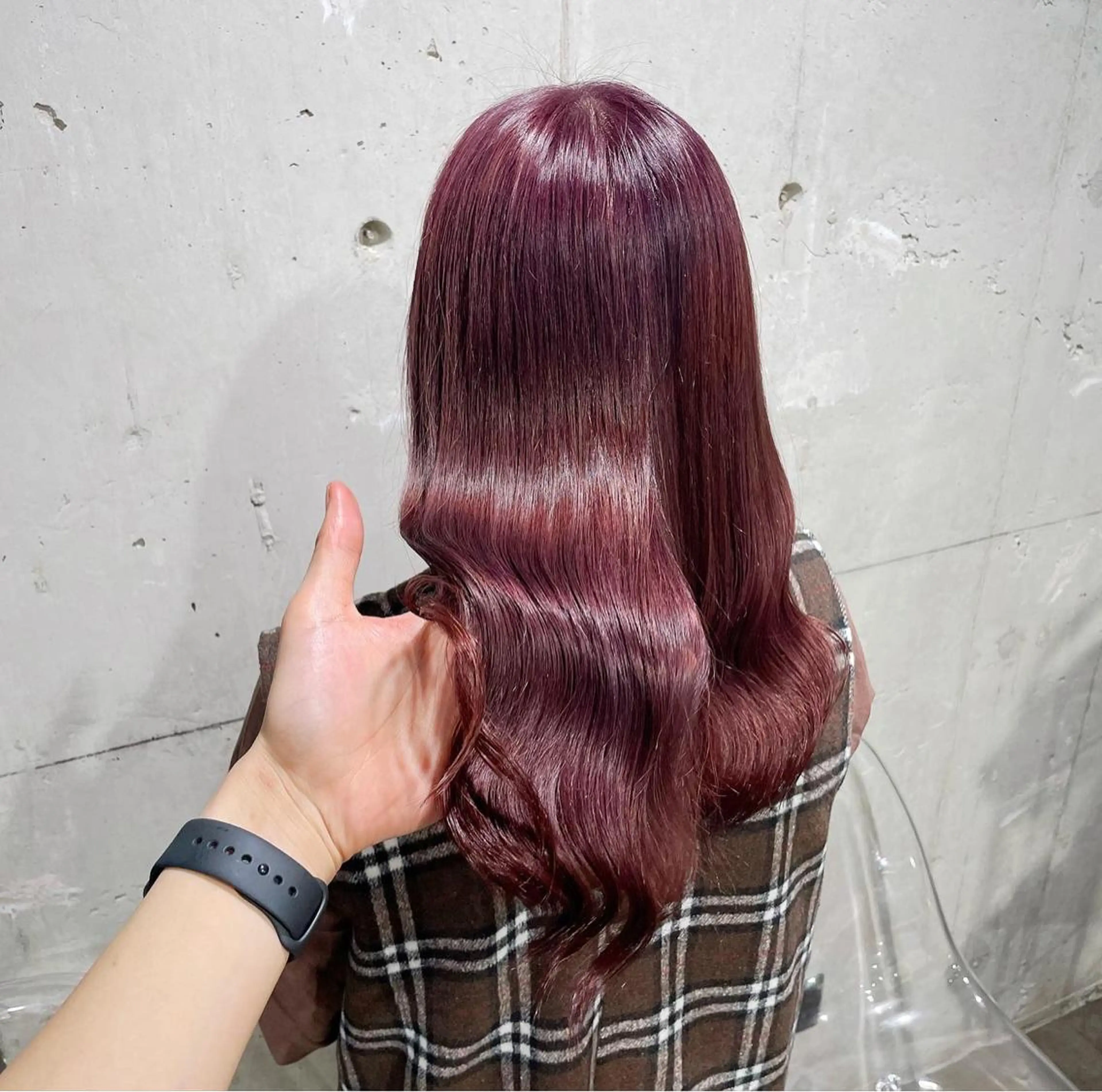 ロング カラー ラベンダーカラー ピンクカラー ピンクラベンダー ヘアカラー トリートメント ヘッドスパ ヘアセット ベージュカラー💖 やすひろのヘアスタイル