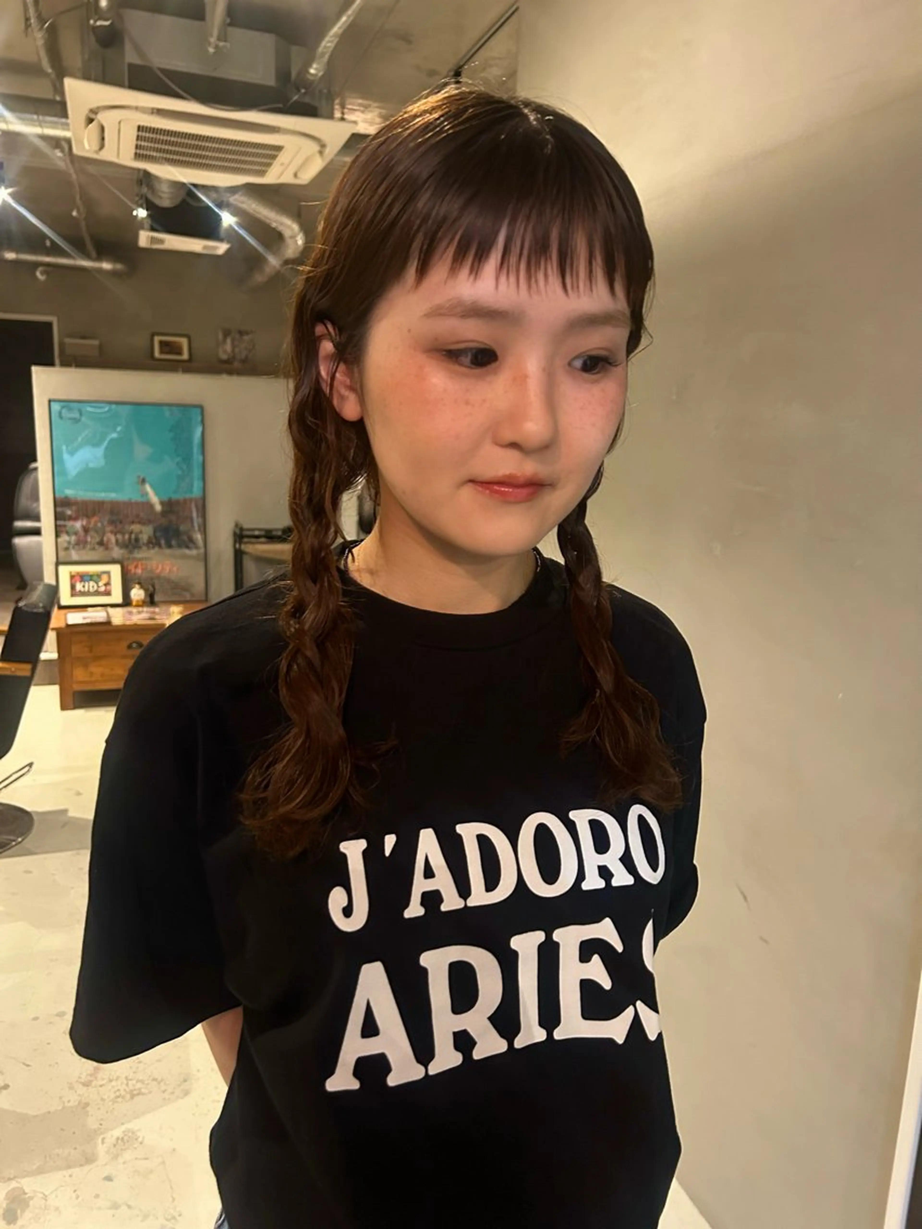 ミディアム パーマ 石原 実のヘアスタイル