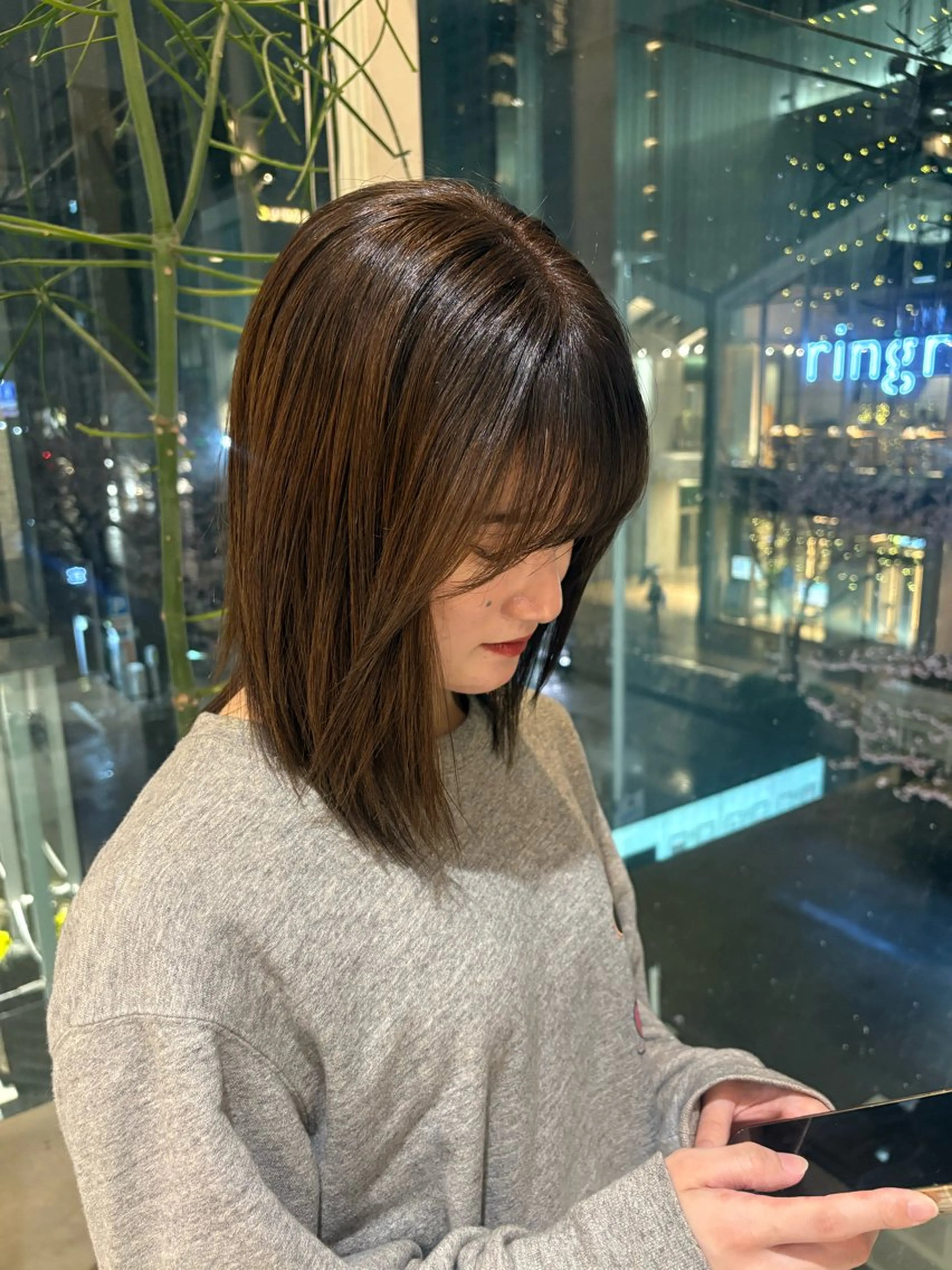 ミディアム カラー ヘアカラー 市來 心優のヘアスタイル