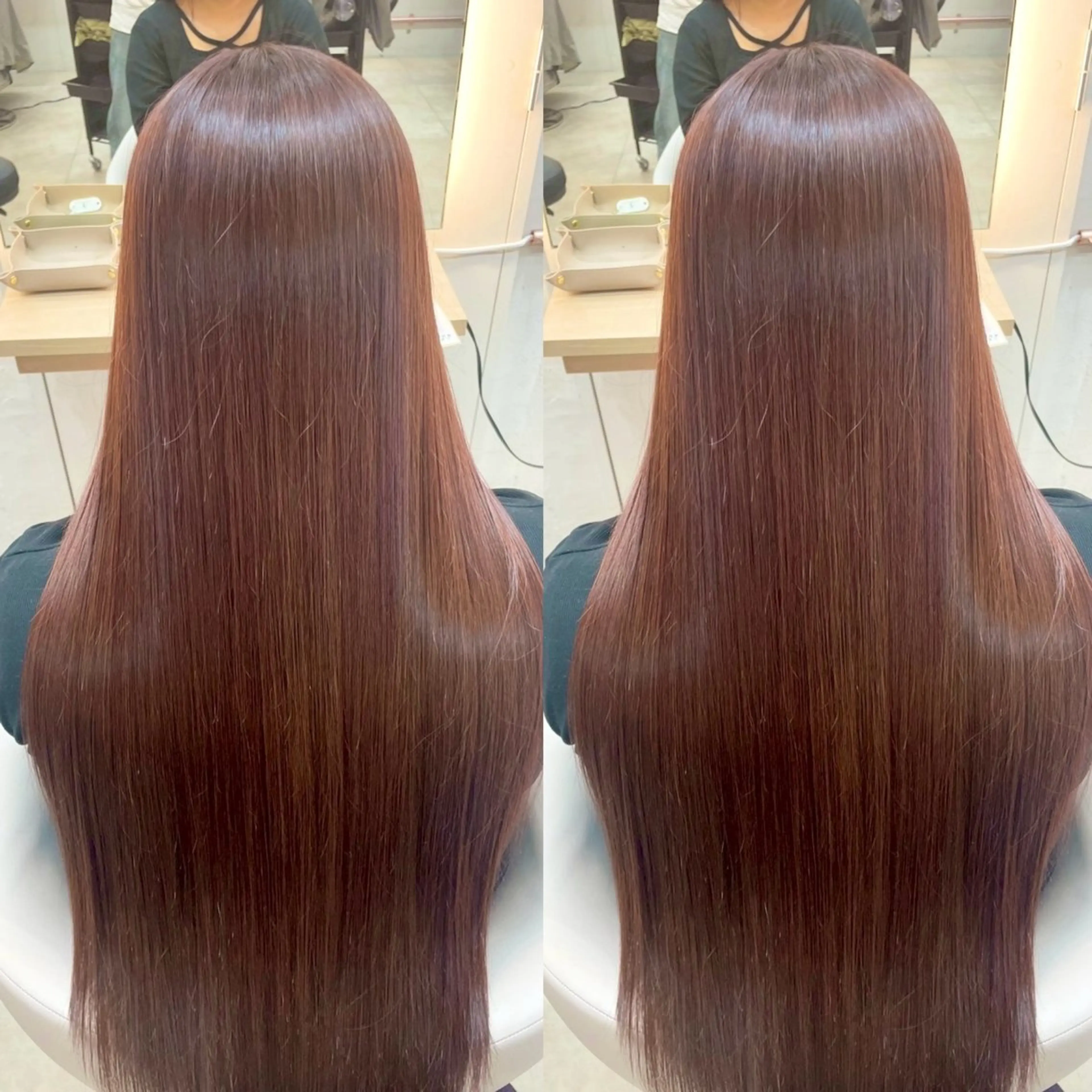 ロング カラー カット ヘアカラー トリートメント ハイトーン🎀 暖色系カラー🎀愛美のヘアスタイル