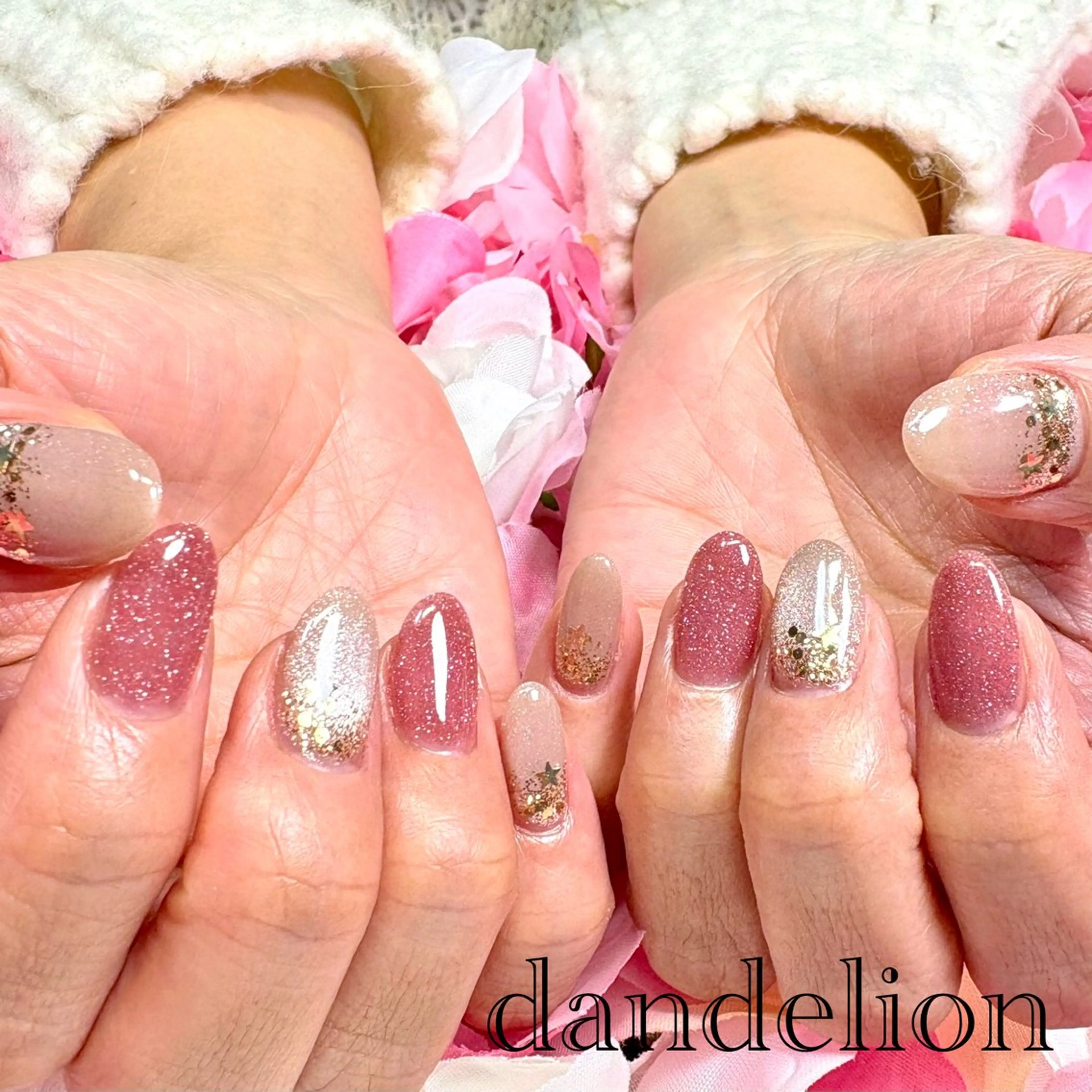 ネイル ハンドネイル ハンドケア dandelion ダンデライオンのネイルデザイン