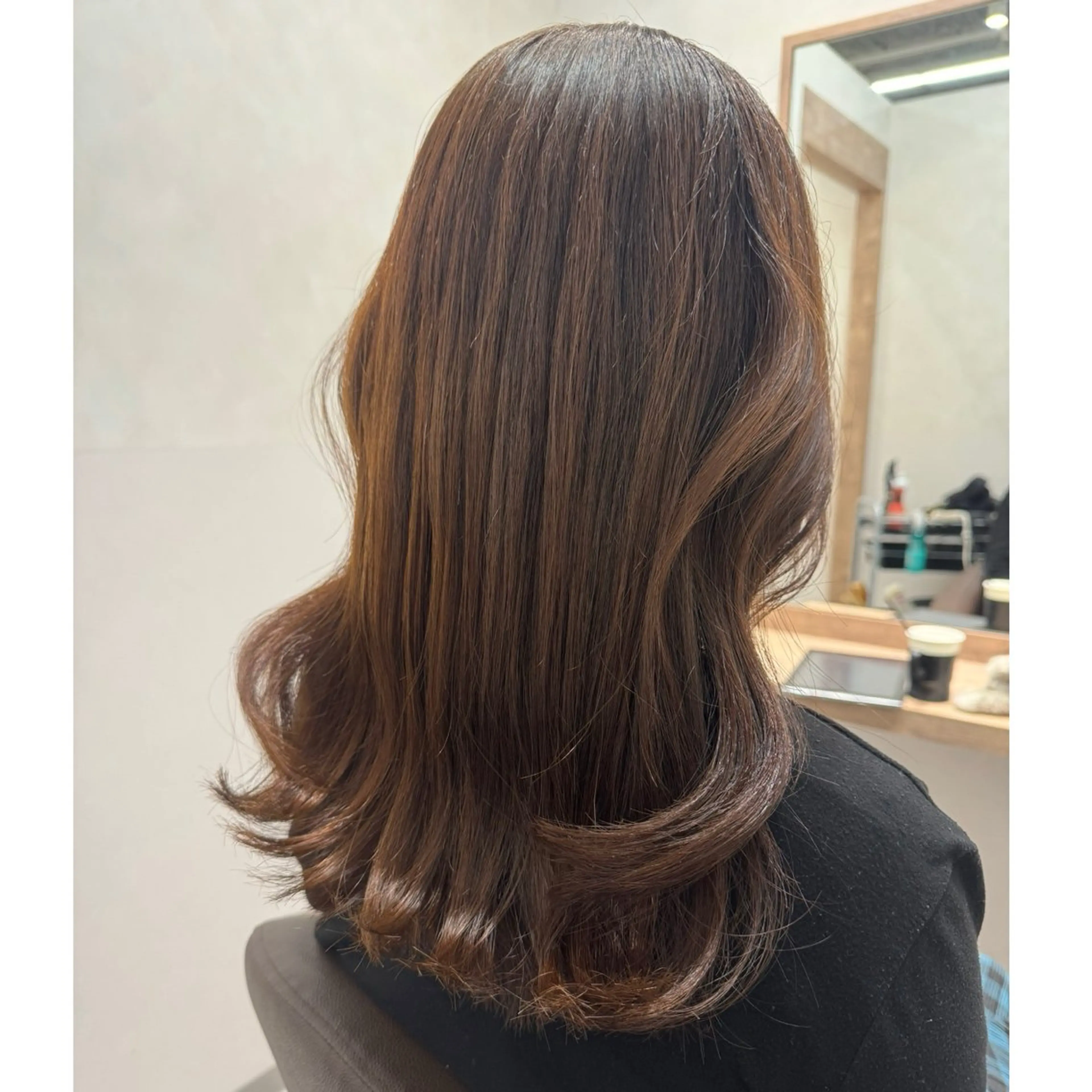 セミロング ヘアカラー 森 隆秀/韓国ヘアのヘアスタイル