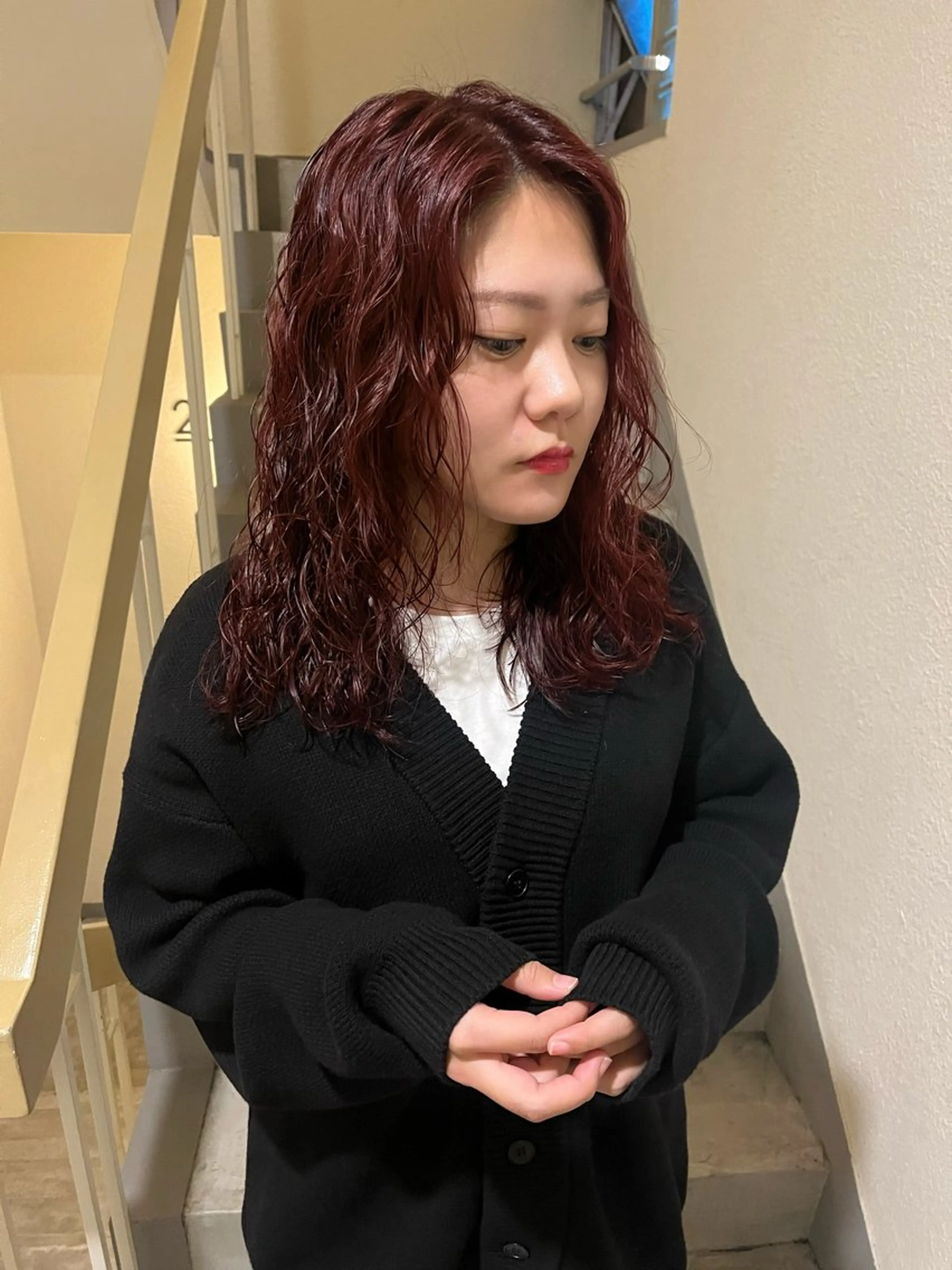 ミディアム カラー パーマ SIKI yuuna レイヤーカット🪽のヘアスタイル