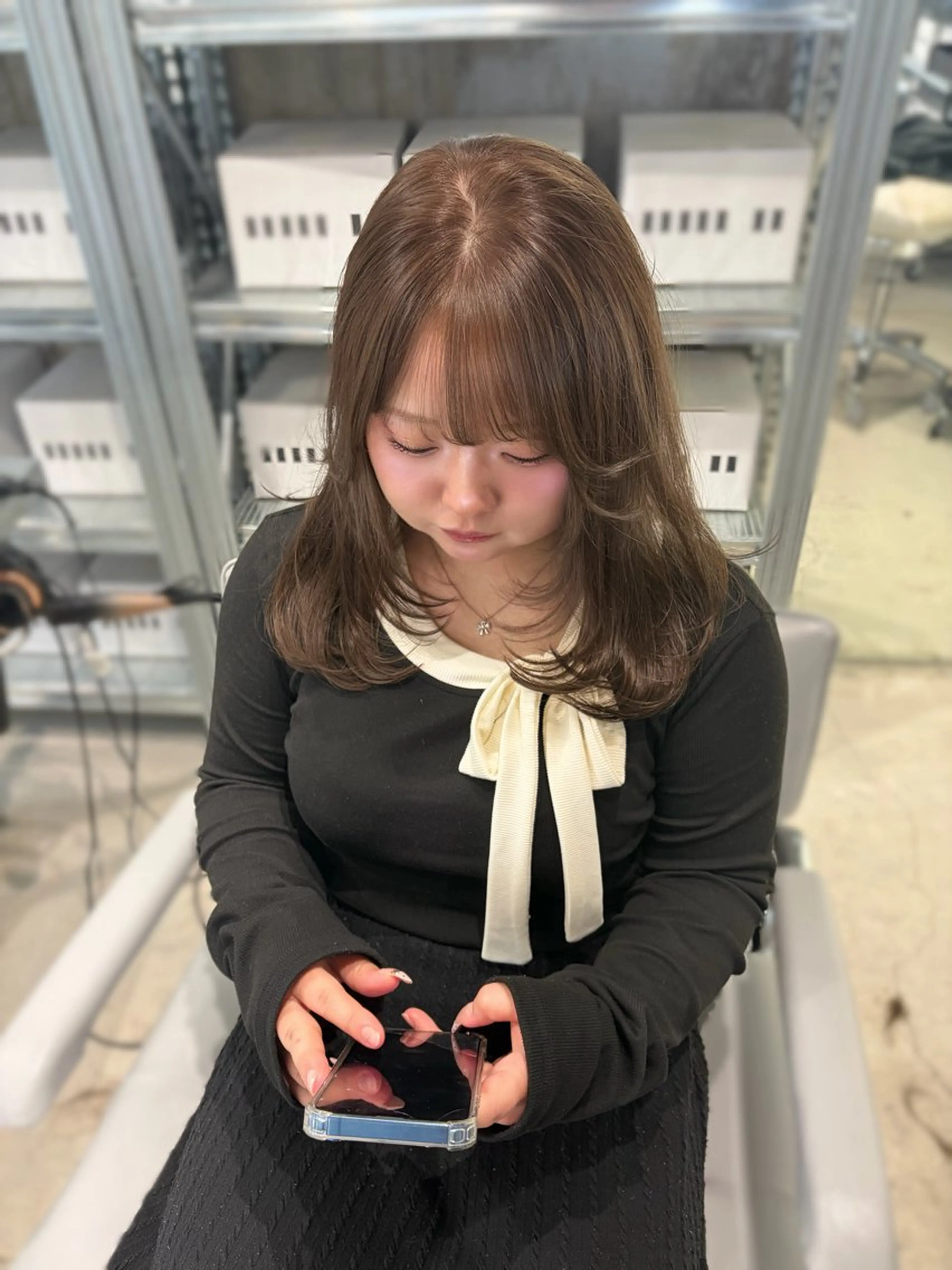 セミロング カラー カット ヘアカラー トリートメント ダブルカラー/レイヤ ーカット 🤍ゆきなのヘアスタイル