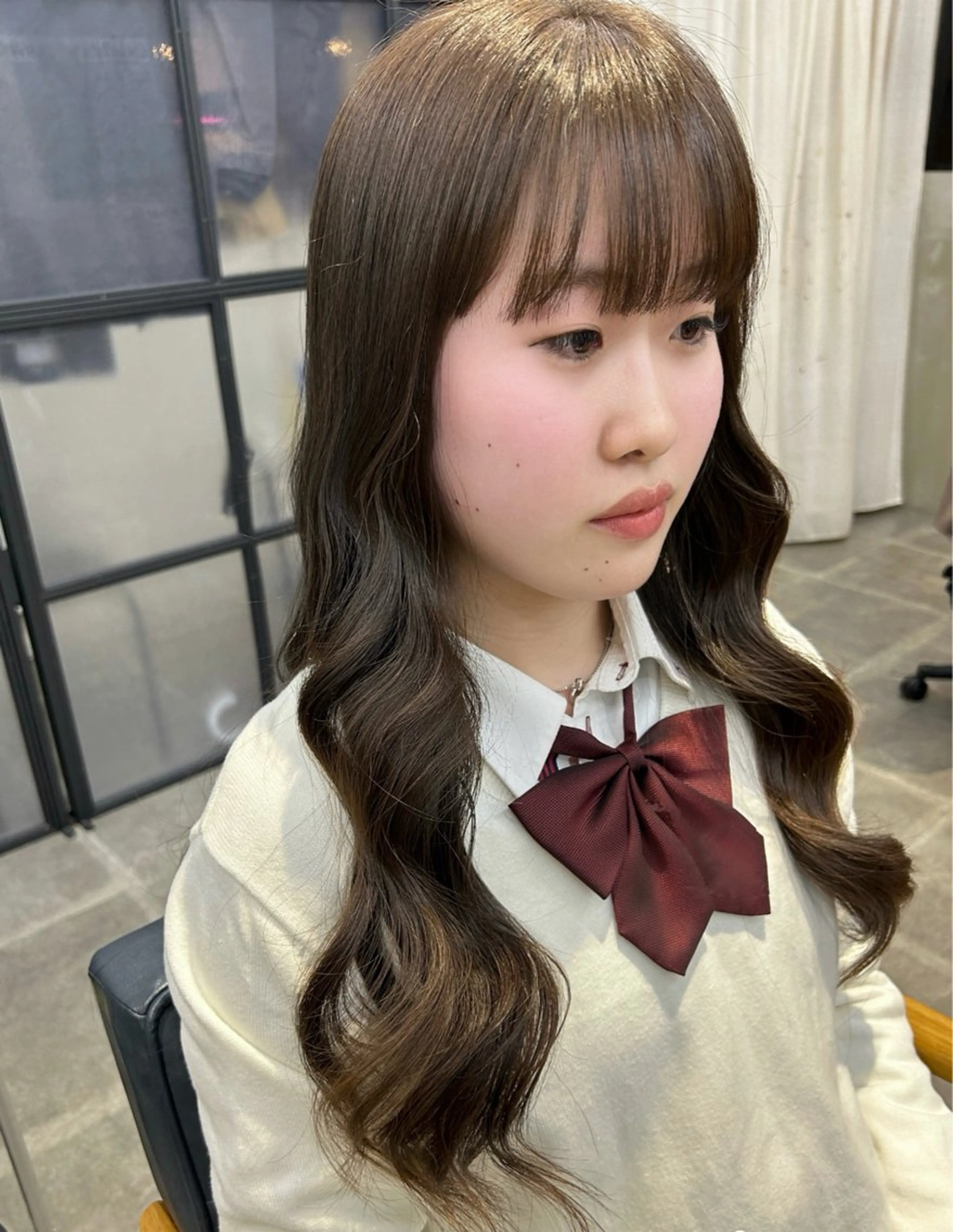 ロング カラー カット ヘアカラー トリートメント newi梅田🫧韓国 ヘア🫧sakiのヘアスタイル