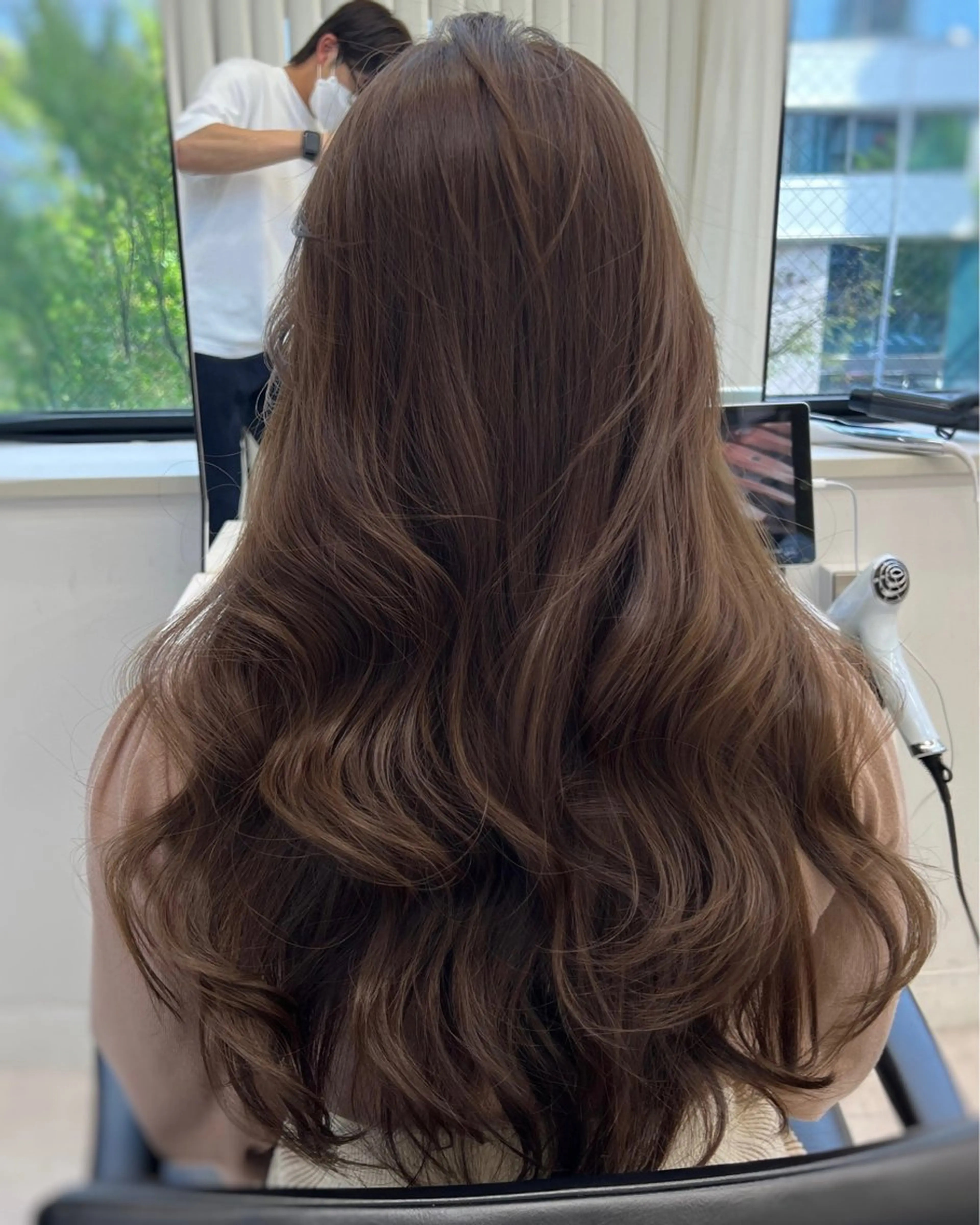 ロング カラー ヘアアレンジ カット ヘアカラー トリートメント ヘッドスパ ヘアセット 前髪顔まわりカット 🌈中村海聖のヘアスタイル