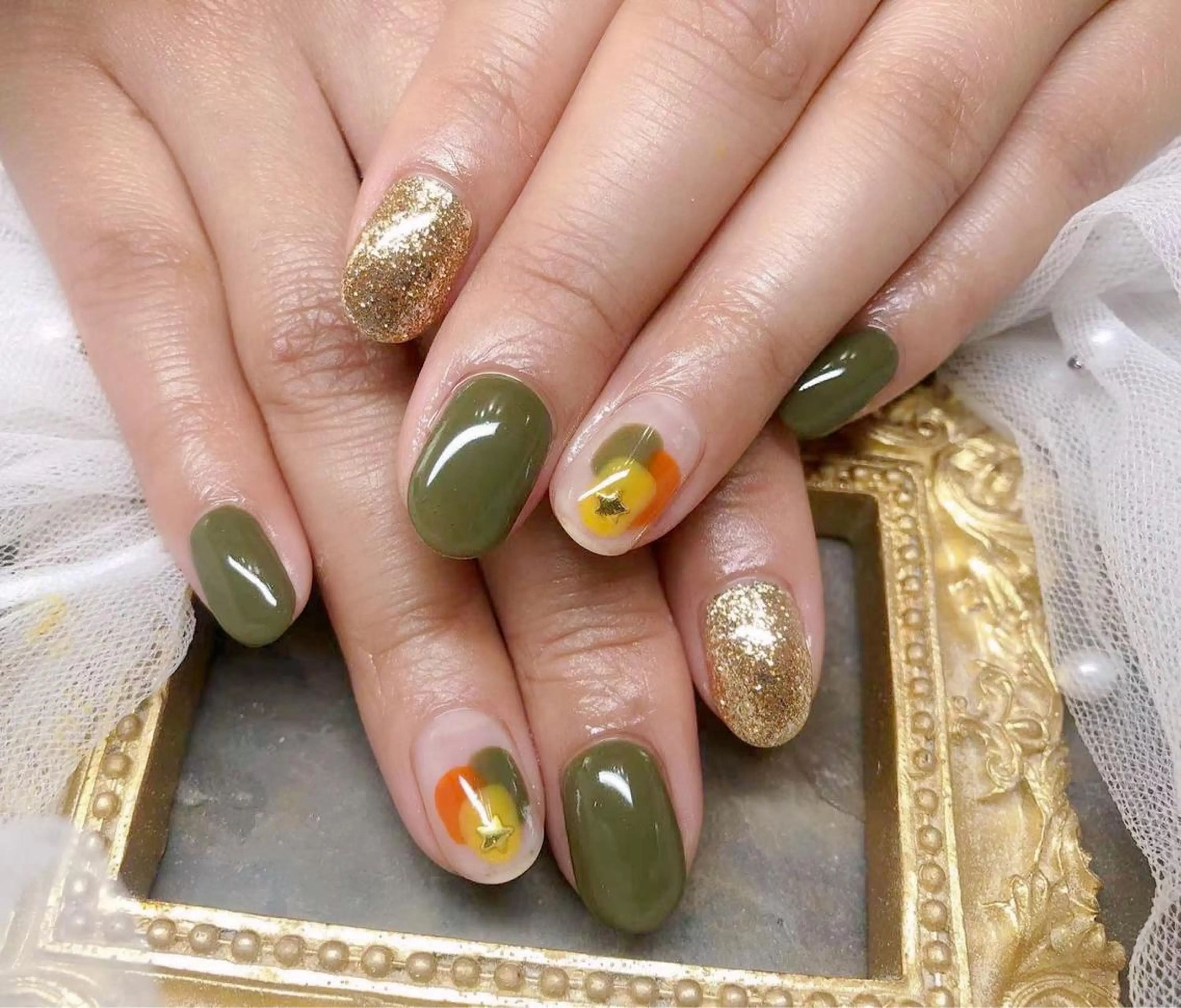 ネイル ハンドネイル マジック ミラーのネイルデザイン