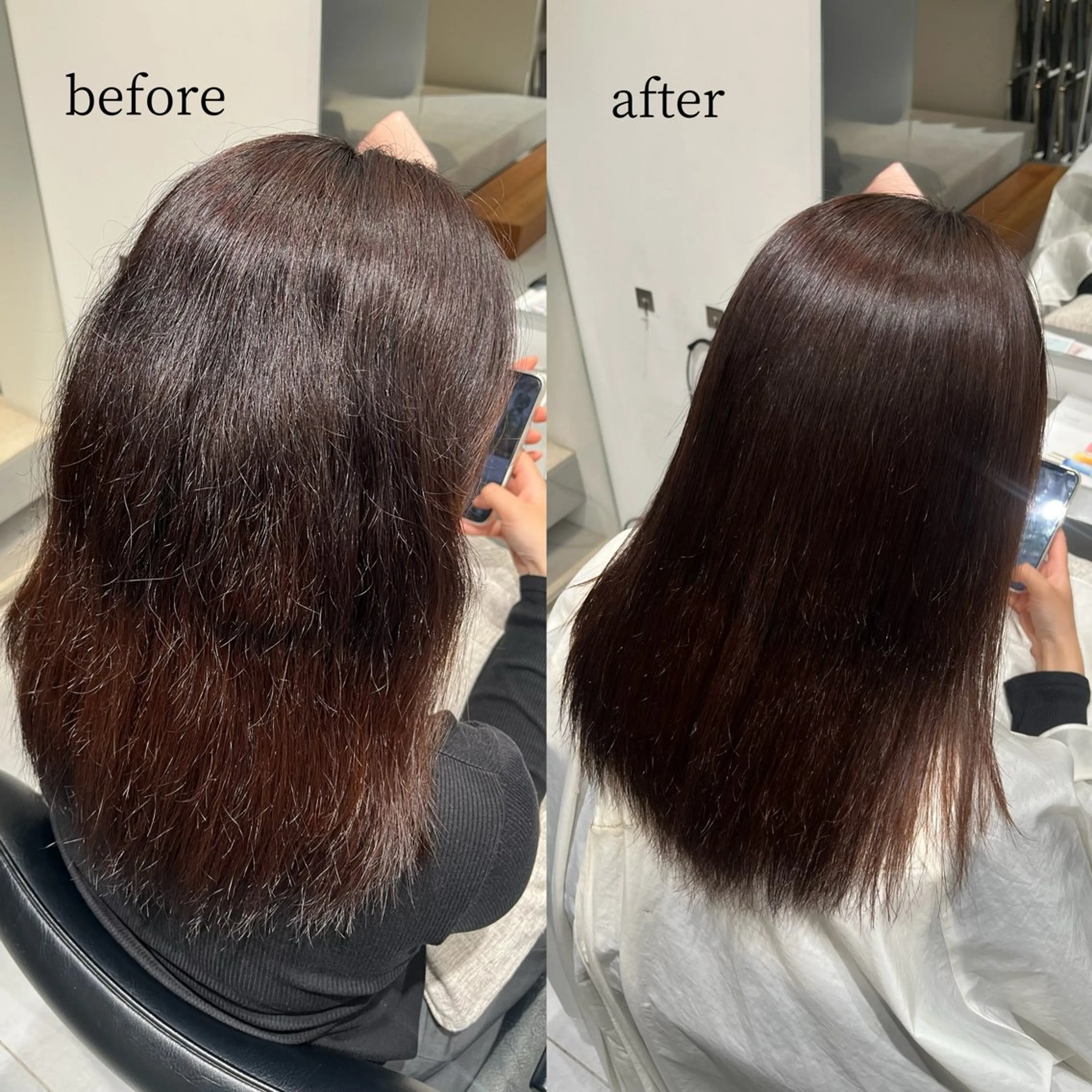 パーマ 縮毛矯正 縮毛矯正/くすみカラ ーayukaのヘアスタイル