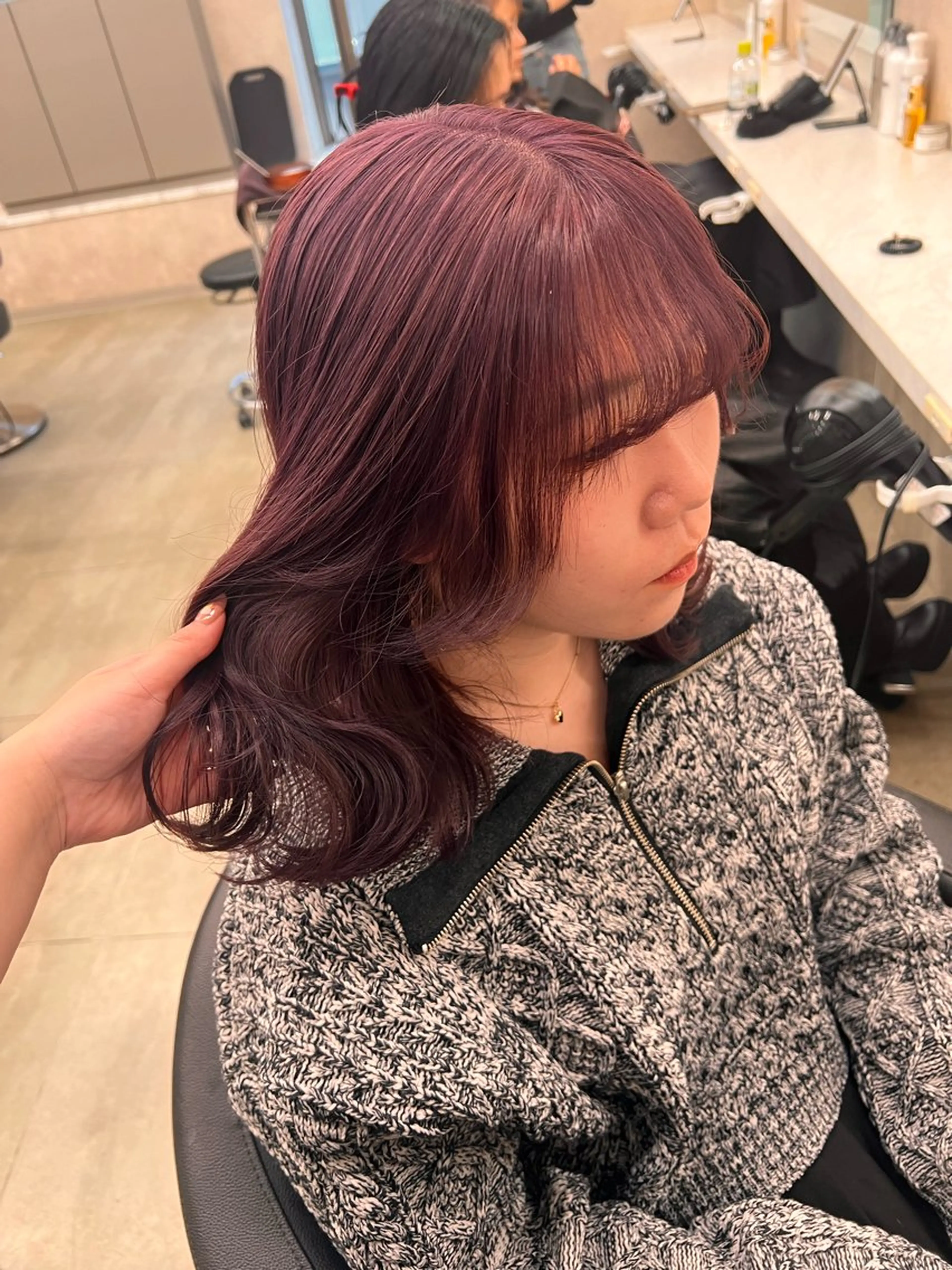 ミディアム カラー 💖札幌カラー 指名No.1💖玲奈のヘアスタイル