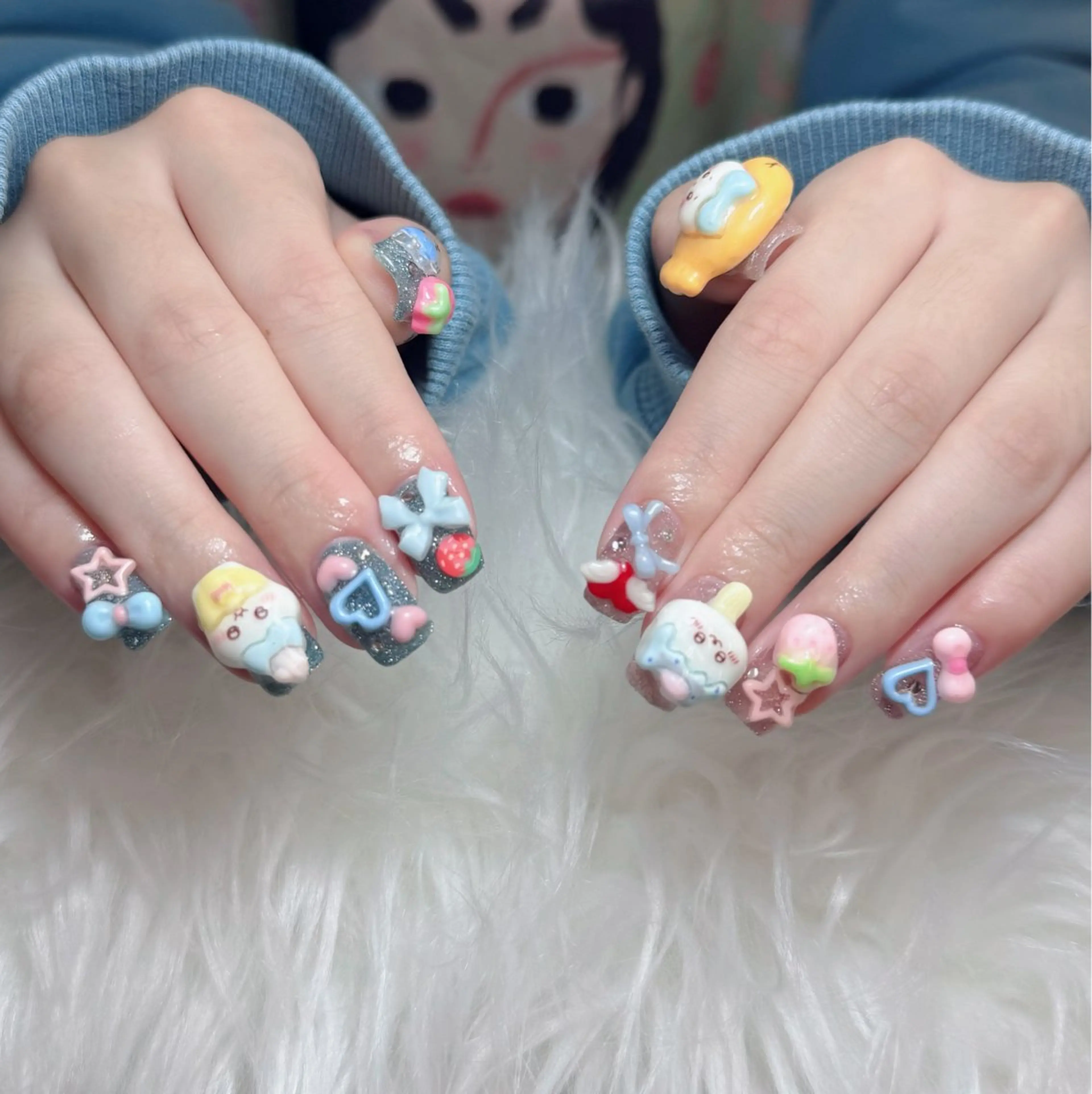 ネイル ジェルネイル 韓国ネイル マグネットネイル ネイルチップ 冬ネイル Lenie Nail Salonのネイルデザイン