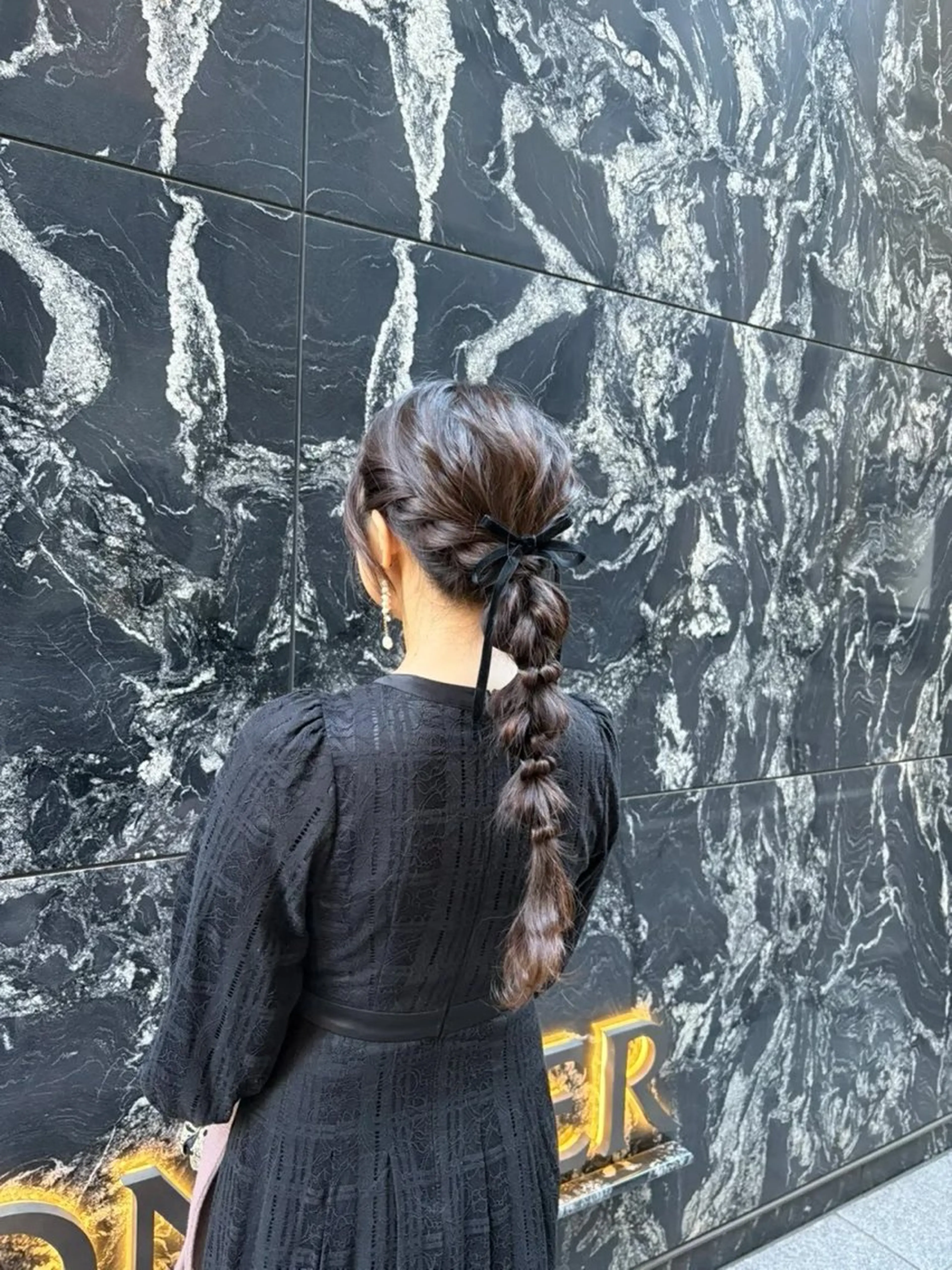 ロング ヘアアレンジ 韓国ヘア/レイヤー/ 顔まわり足立遥奈のヘアスタイル