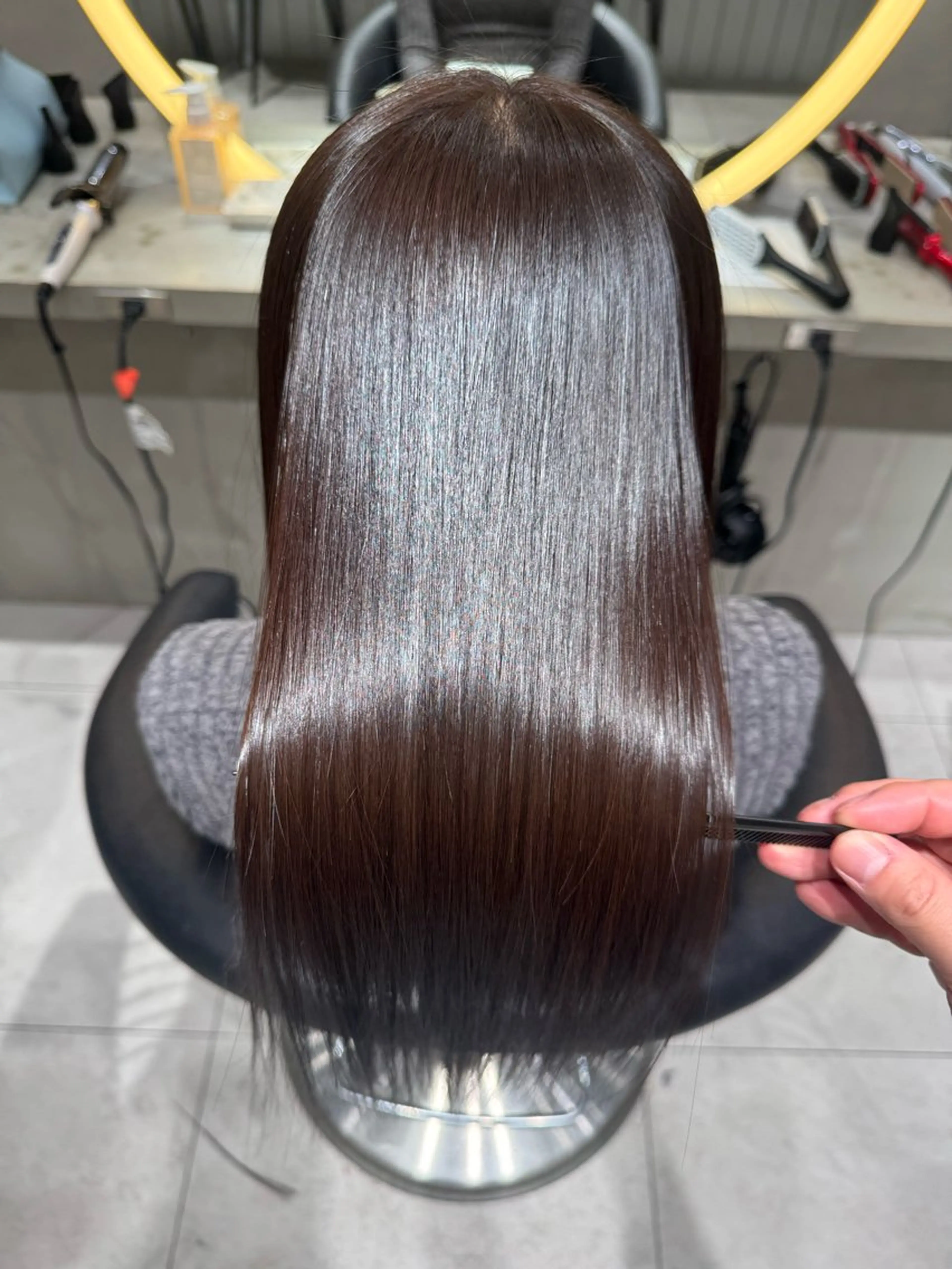 ロング カラー 縮毛矯正 レイヤー/縮毛矯正 のマスター【タケル】のヘアスタイル