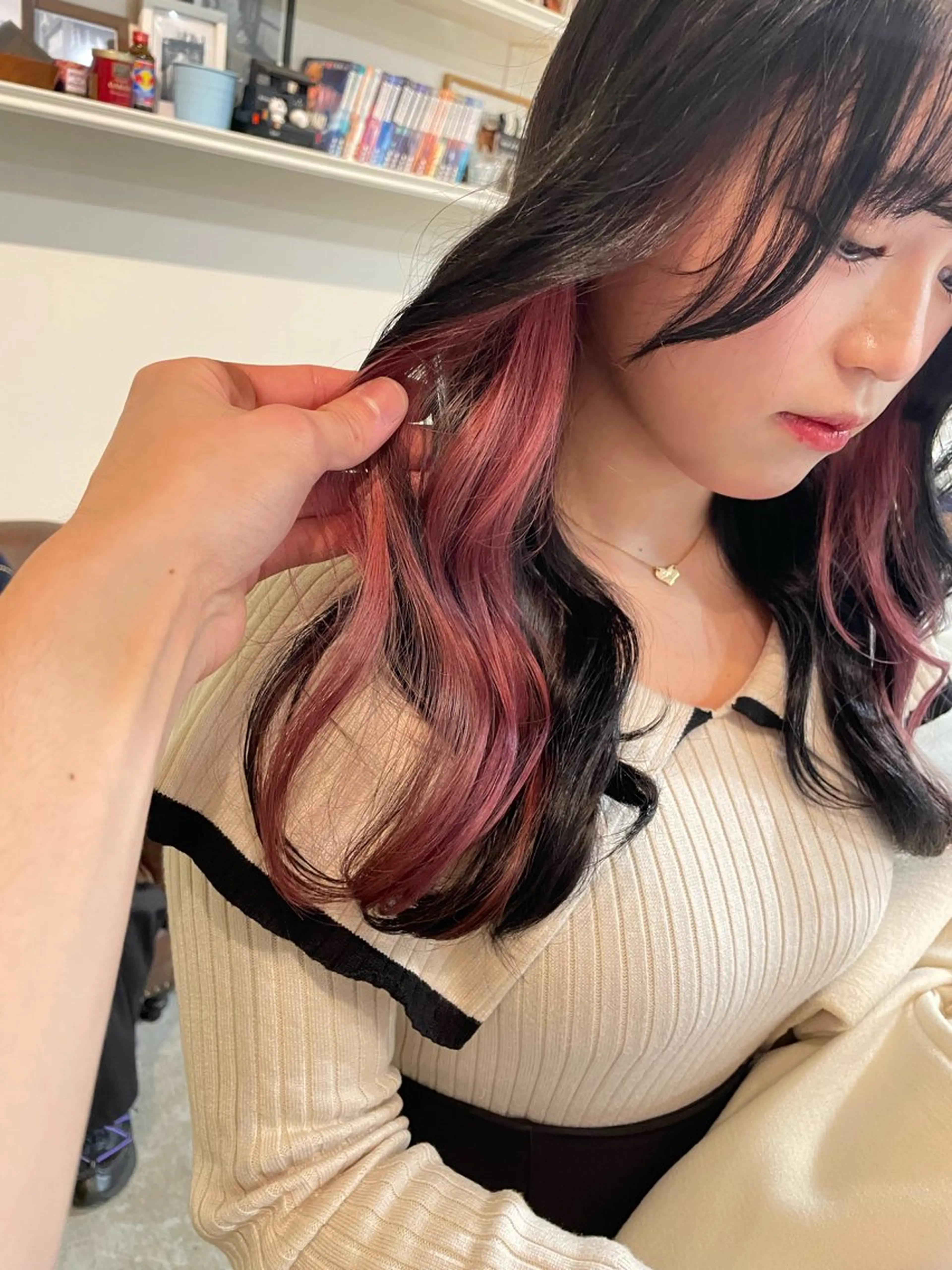 ミディアム カラー ヘアアレンジ ベージュカラー ピンクカラー ピンクベージュ ヘアカラー ヘッドスパ ヘアセット 🌸カトウ ケイゴ🌸のヘアスタイル