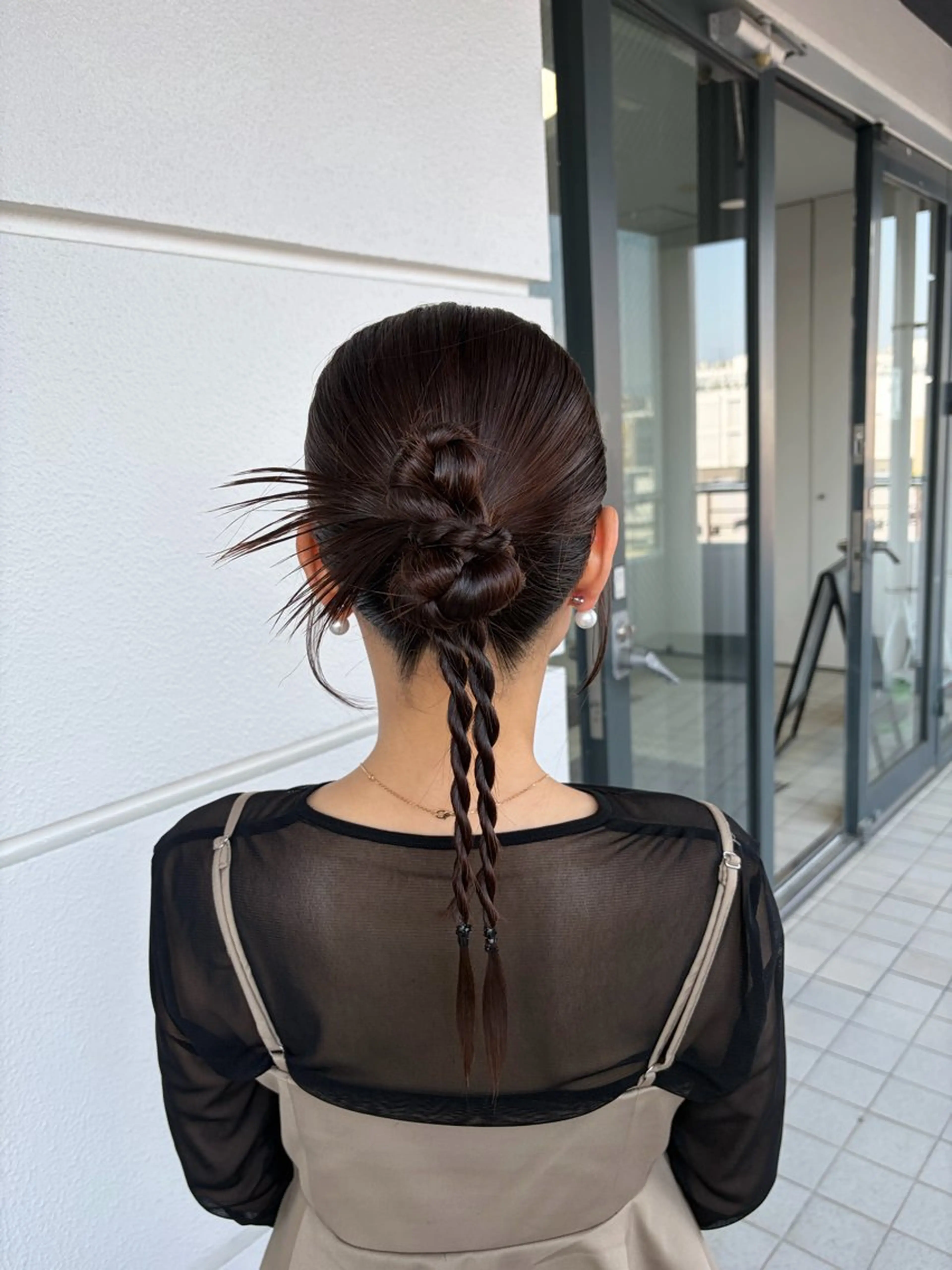 セミロング ヘアアレンジ ヘアセット 髪質改善特化🥣🫧 天神美容室のヘアスタイル