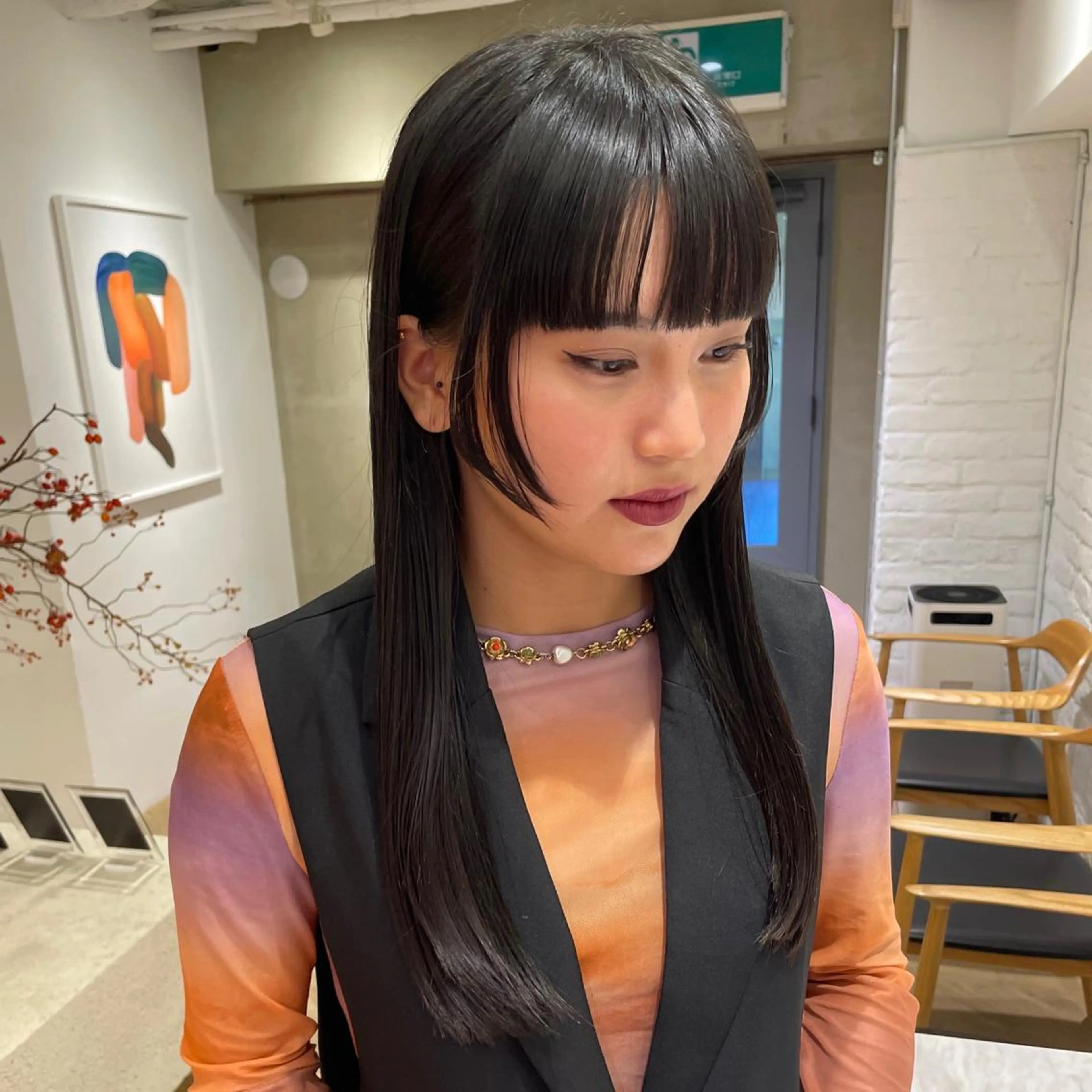 ロング カラー ブリーチ ケアブリーチ ダブルカラー ハイライトカラー イルミナカラー 髪質改善カラー/ボブ 🌻Mutsumiのヘアスタイル