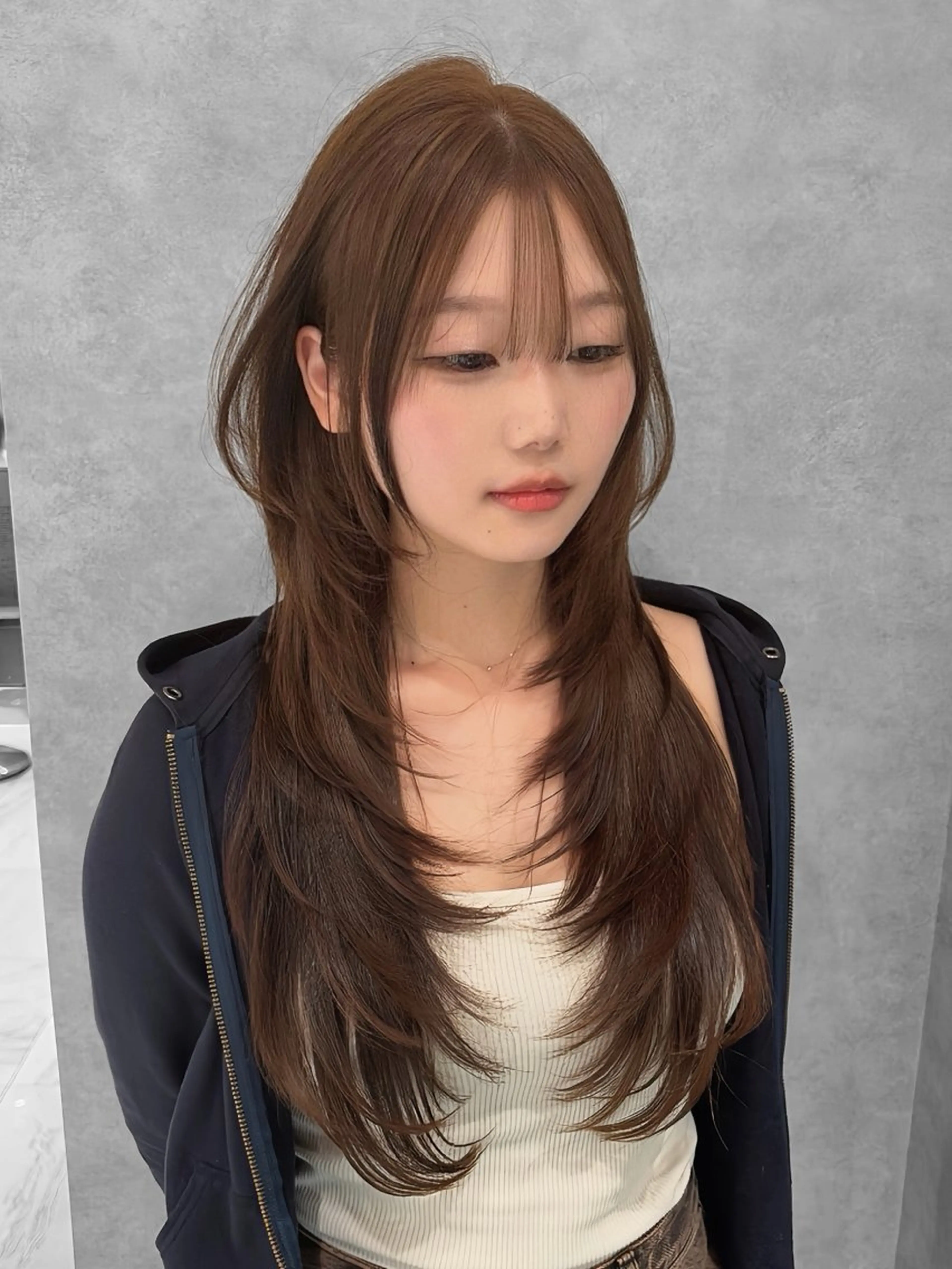ロング カラー ハッシュカット カット ヘアカラー 🥇KEN /レイヤー/カラーのヘアスタイル