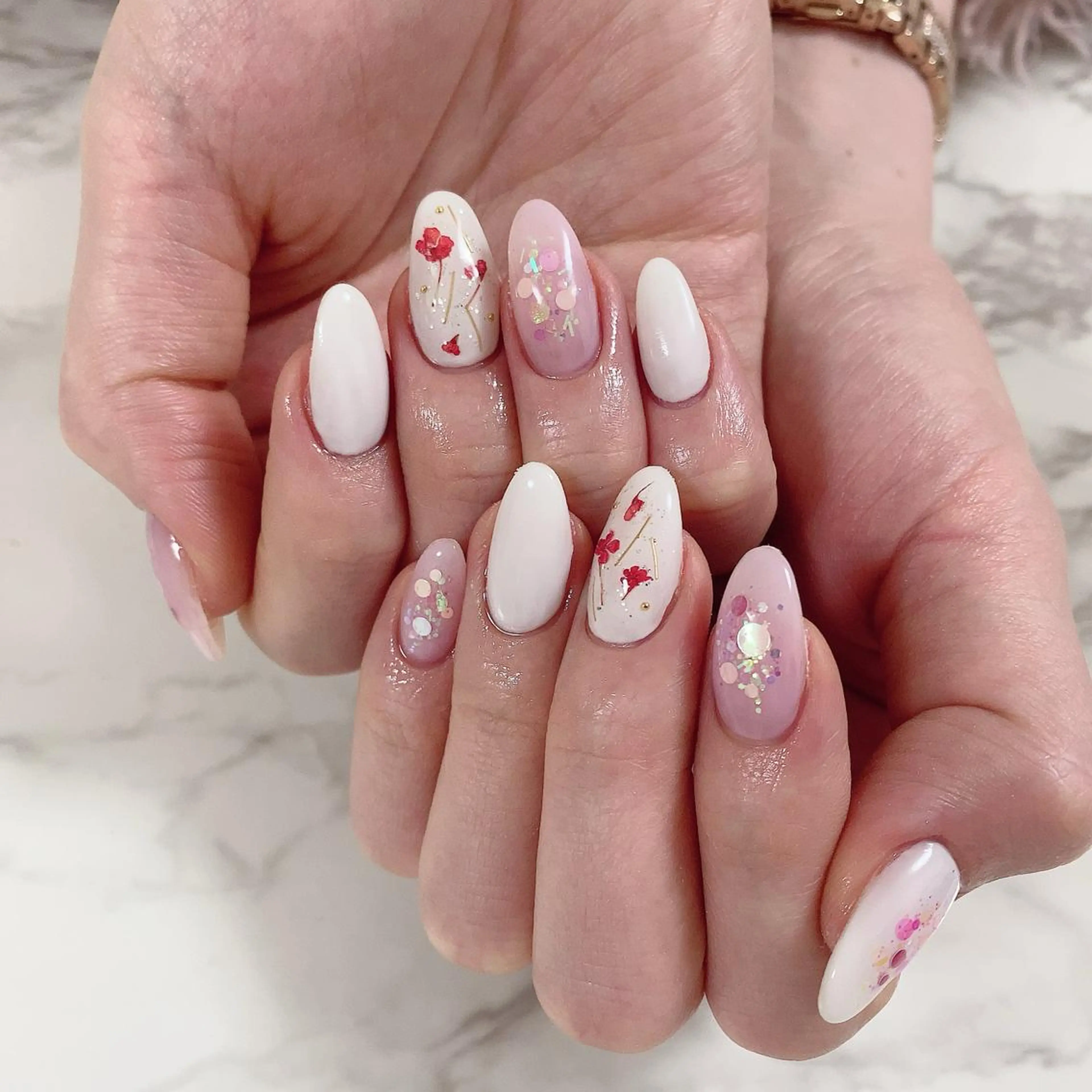 ネイル 春ネイル ハンドネイル SOL NAILのネイルデザイン