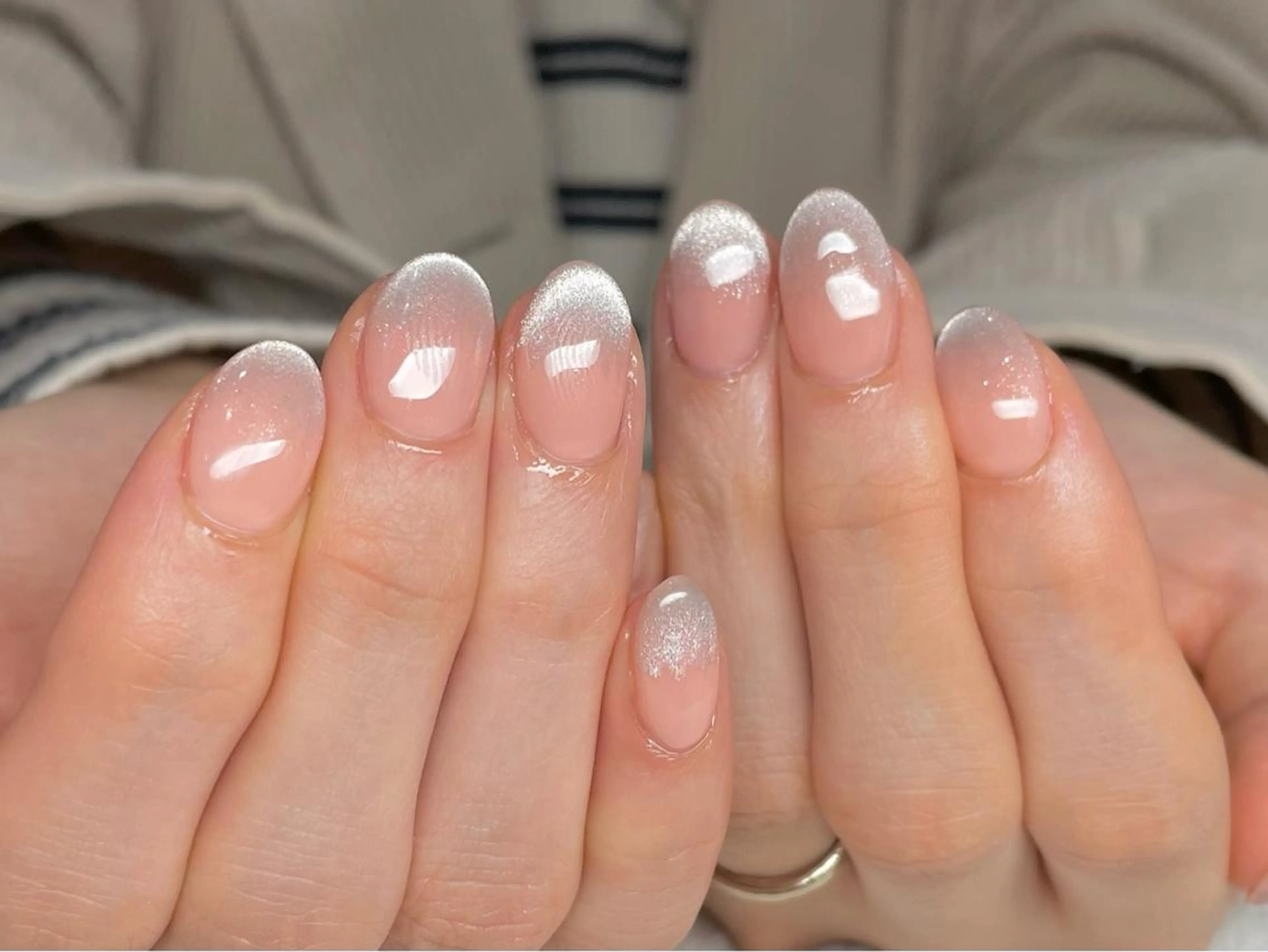 ネイル フレンチネイル マグネットネイル マグネットフレンチ riri-nail Rie Endoのネイルデザイン
