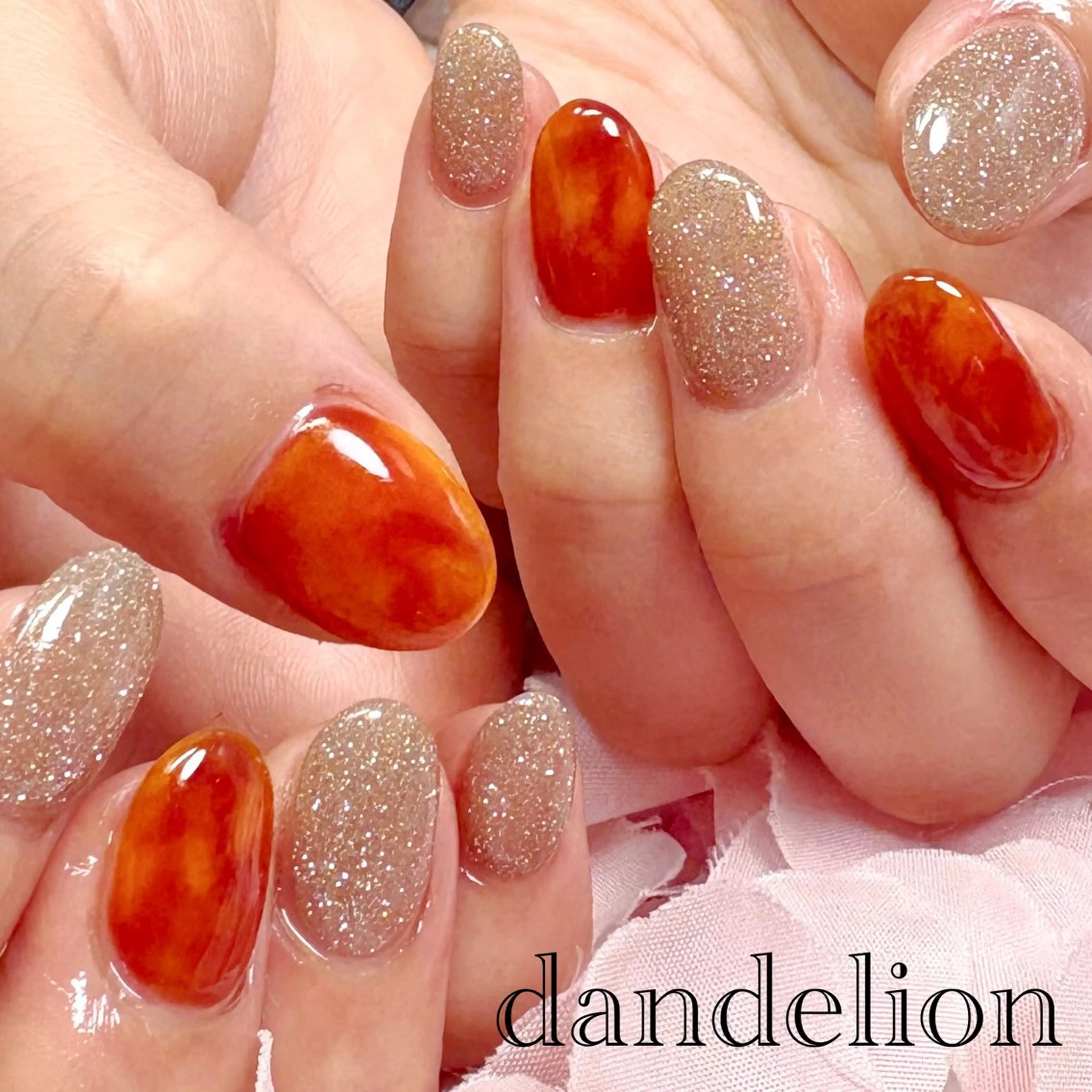 ネイル ハンドネイル ハンドケア dandelion ダンデライオンのネイルデザイン