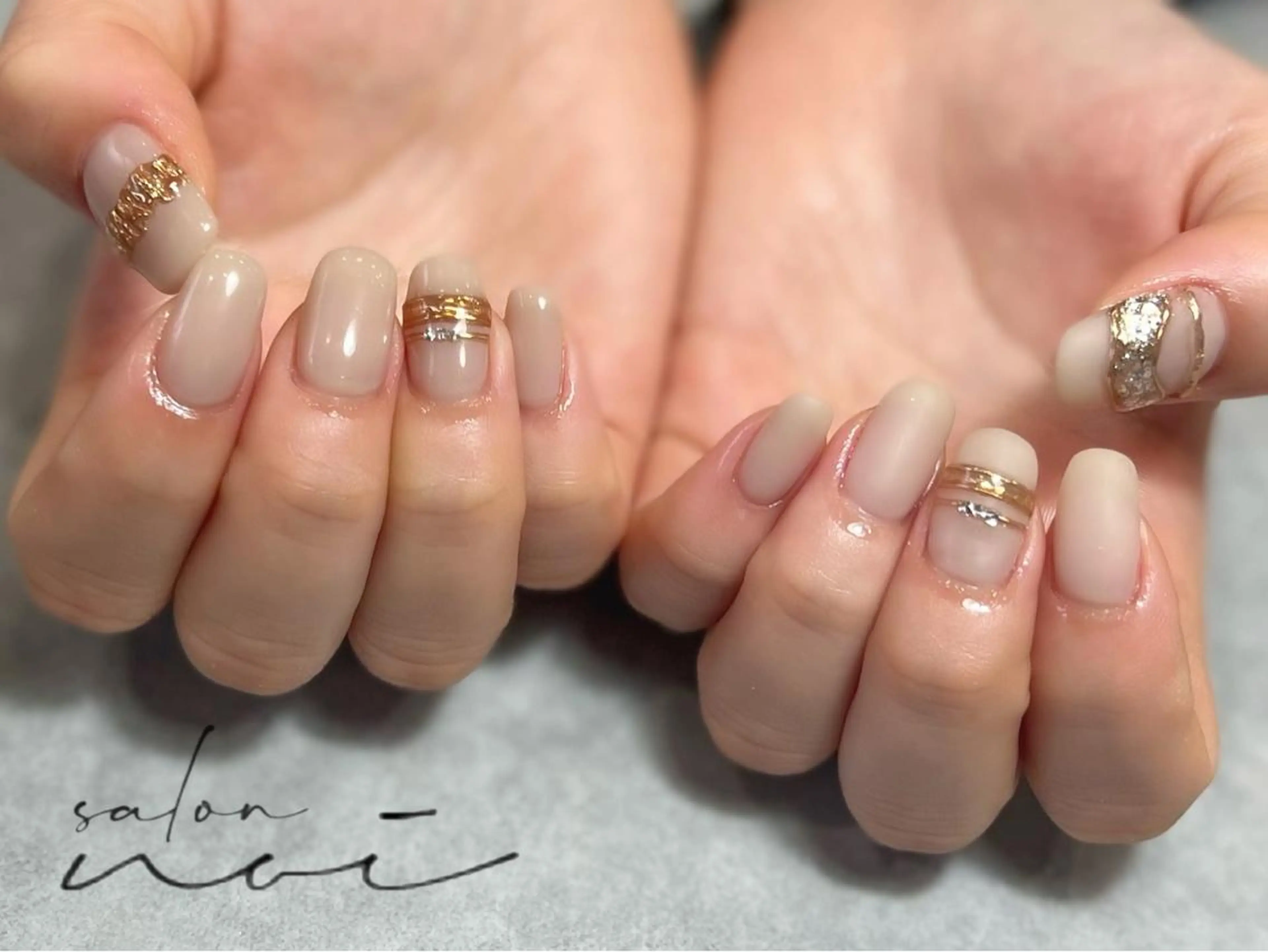 ネイル マットネイル ハンドネイル salon noiのネイルデザイン