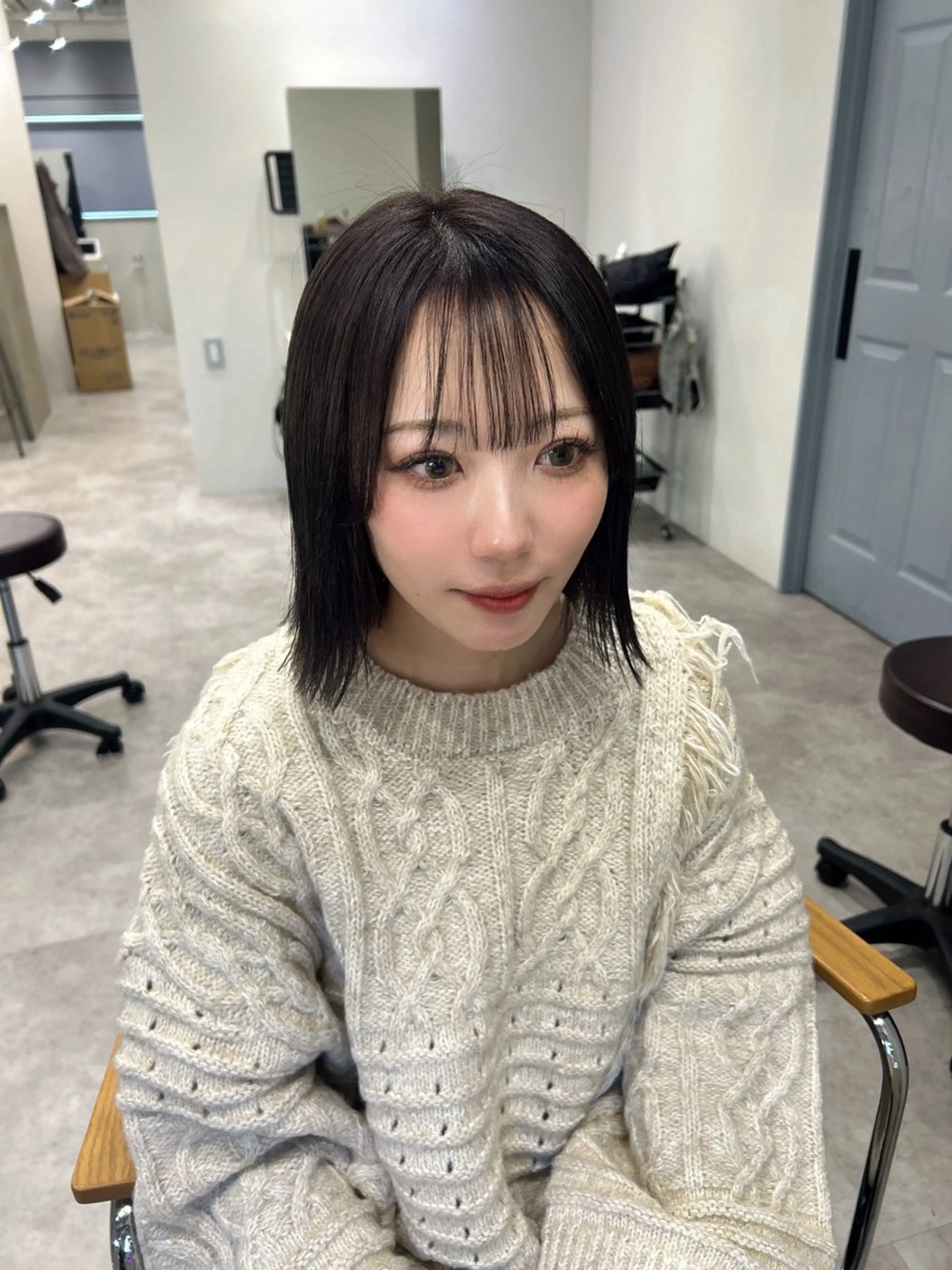 ミディアム カラー ヘアアレンジ ヘアカラー ボブ /ニュアンス/ satomi🧸💖のヘアスタイル