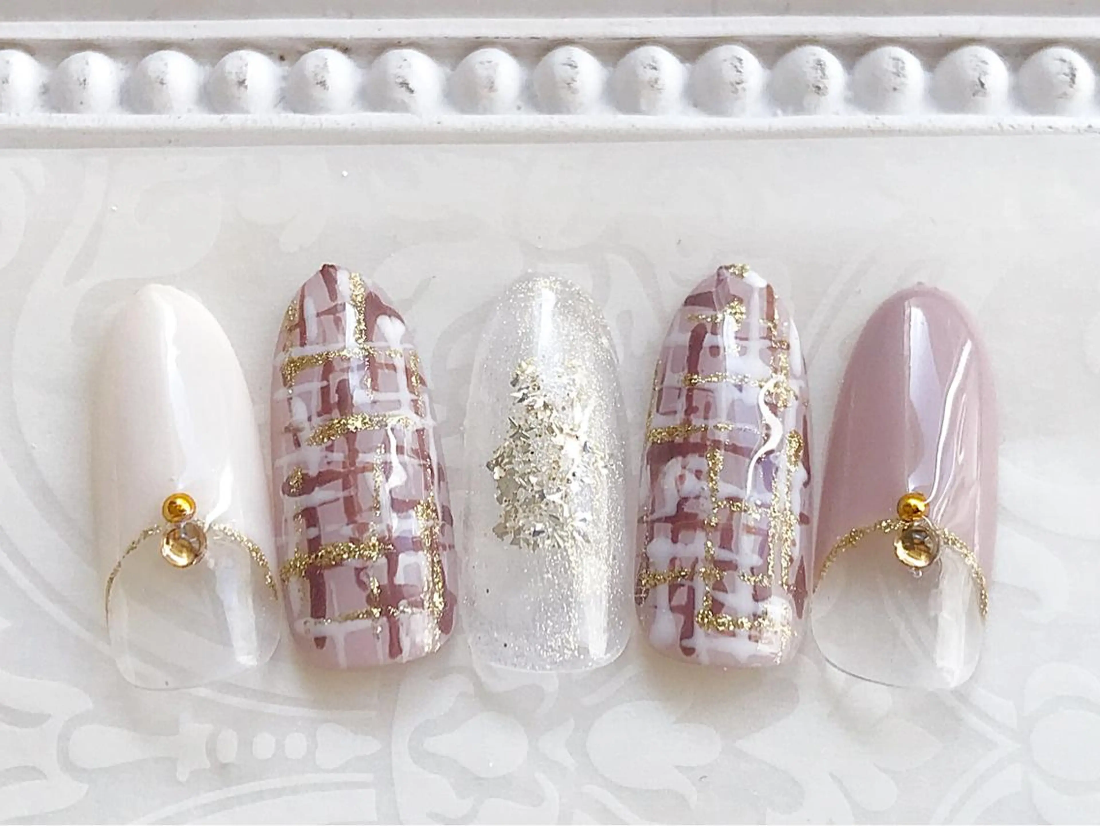 ネイル ツイードネイル Satomi  のネイルデザイン